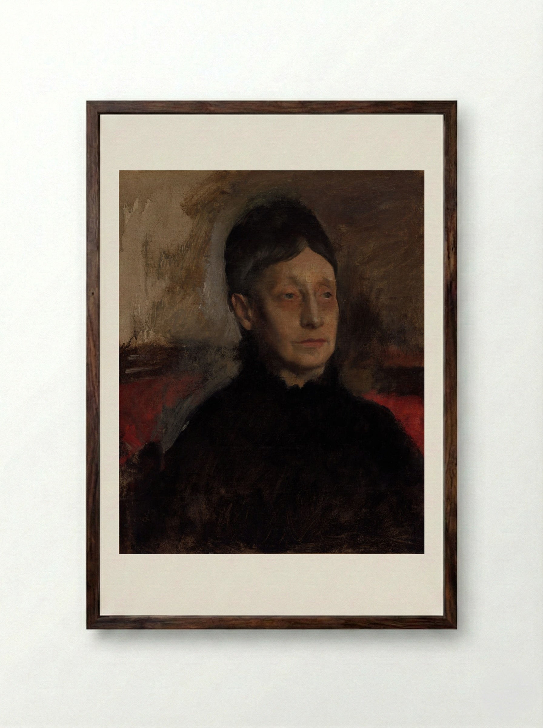 Stefanina Primicile Carafa, Marchioness of Cicerale and Duchess of Montejasi - Edgar Degas - Framed Print Dark Wood