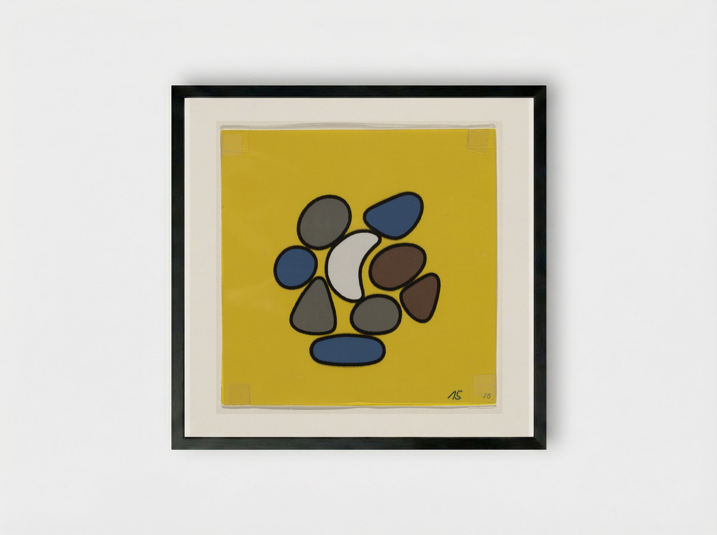 Stenen (Stones) - Dick Bruna - Framed Print Black