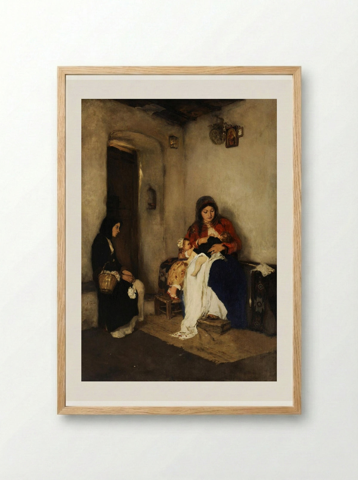 Step Mother - Nikolaos Gyzis - Framed Print Wood