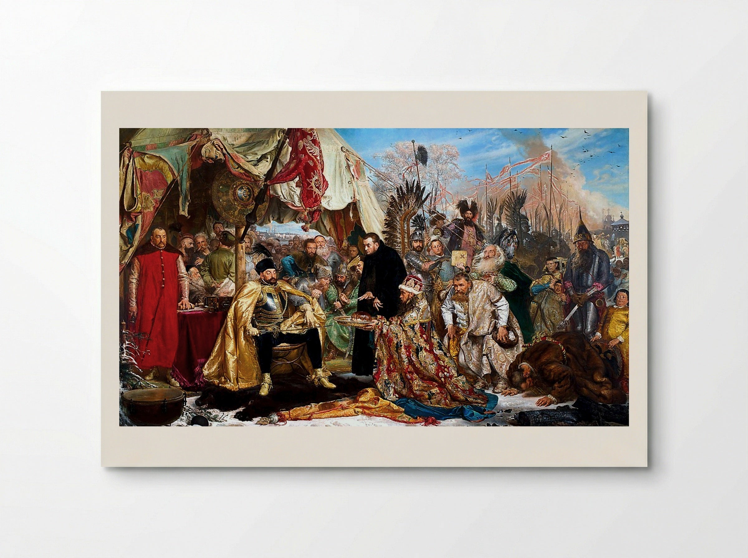 Stephen Bathory at Pskov - Jan Matejko - Poster