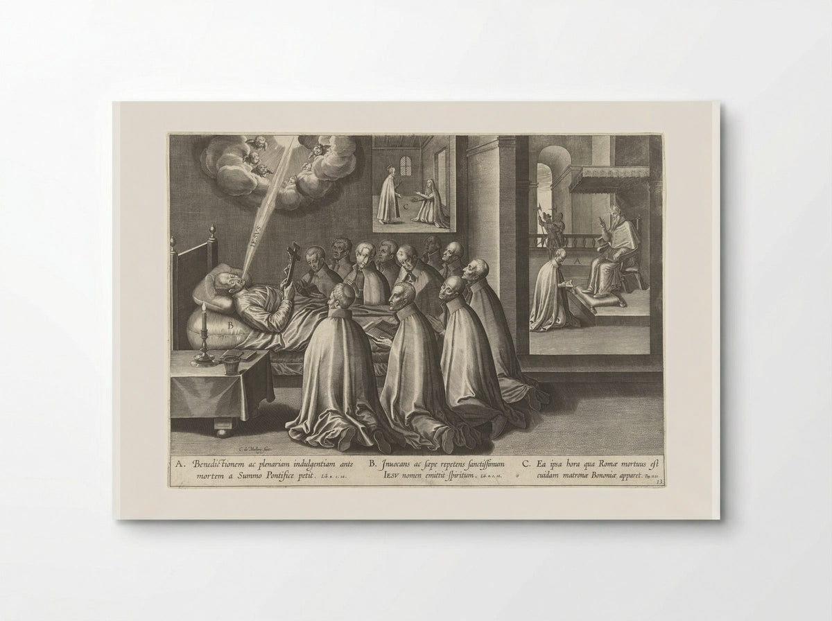 Sterfbed van Ignatius - Theodoor Galle - Poster