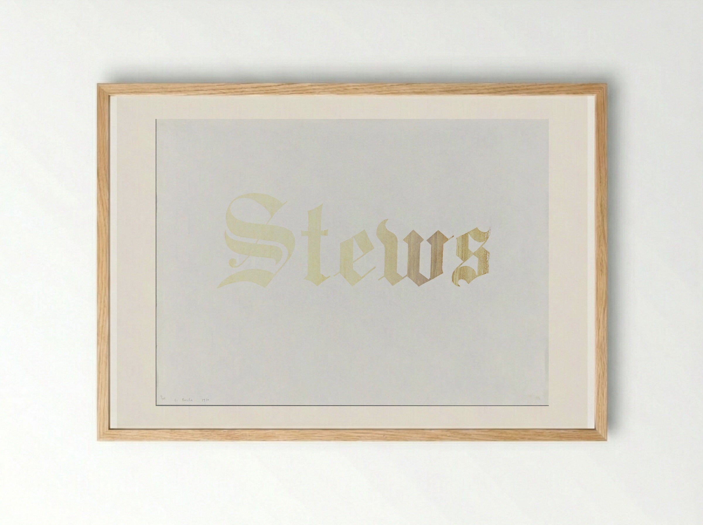 Stews - Edward Ruscha - Framed Print Wood