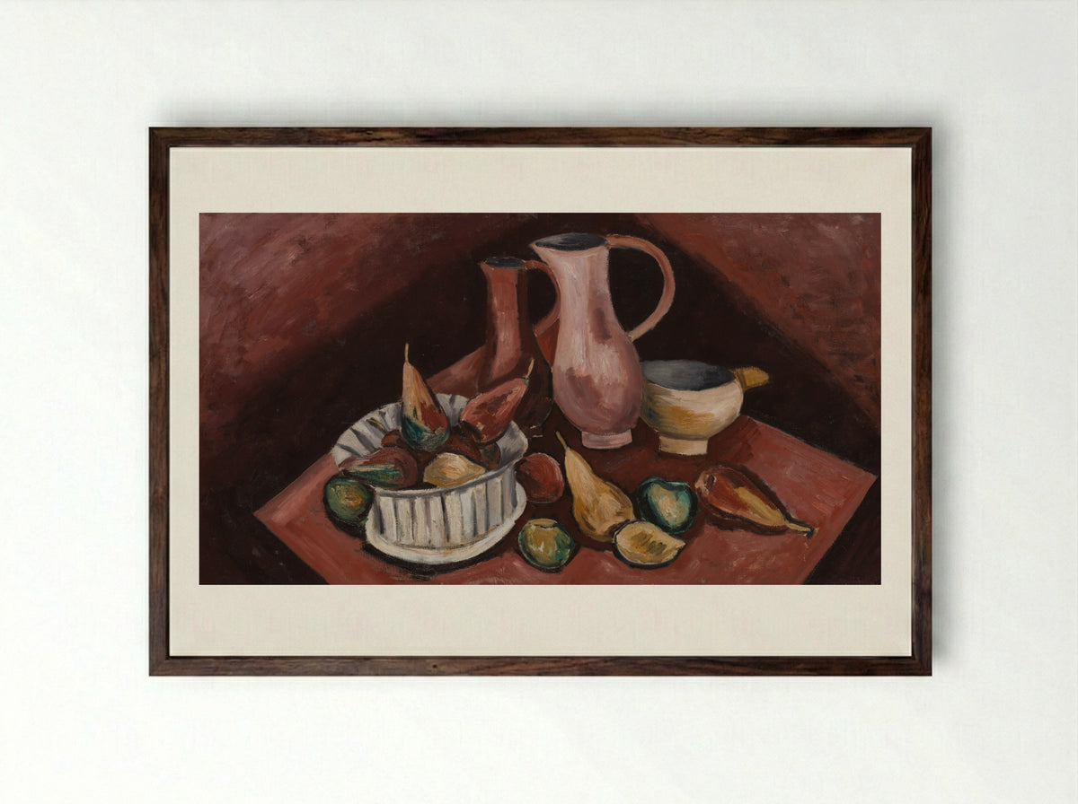 Still Life No. 3 - Marsden Hartley - Framed Print Dark Wood