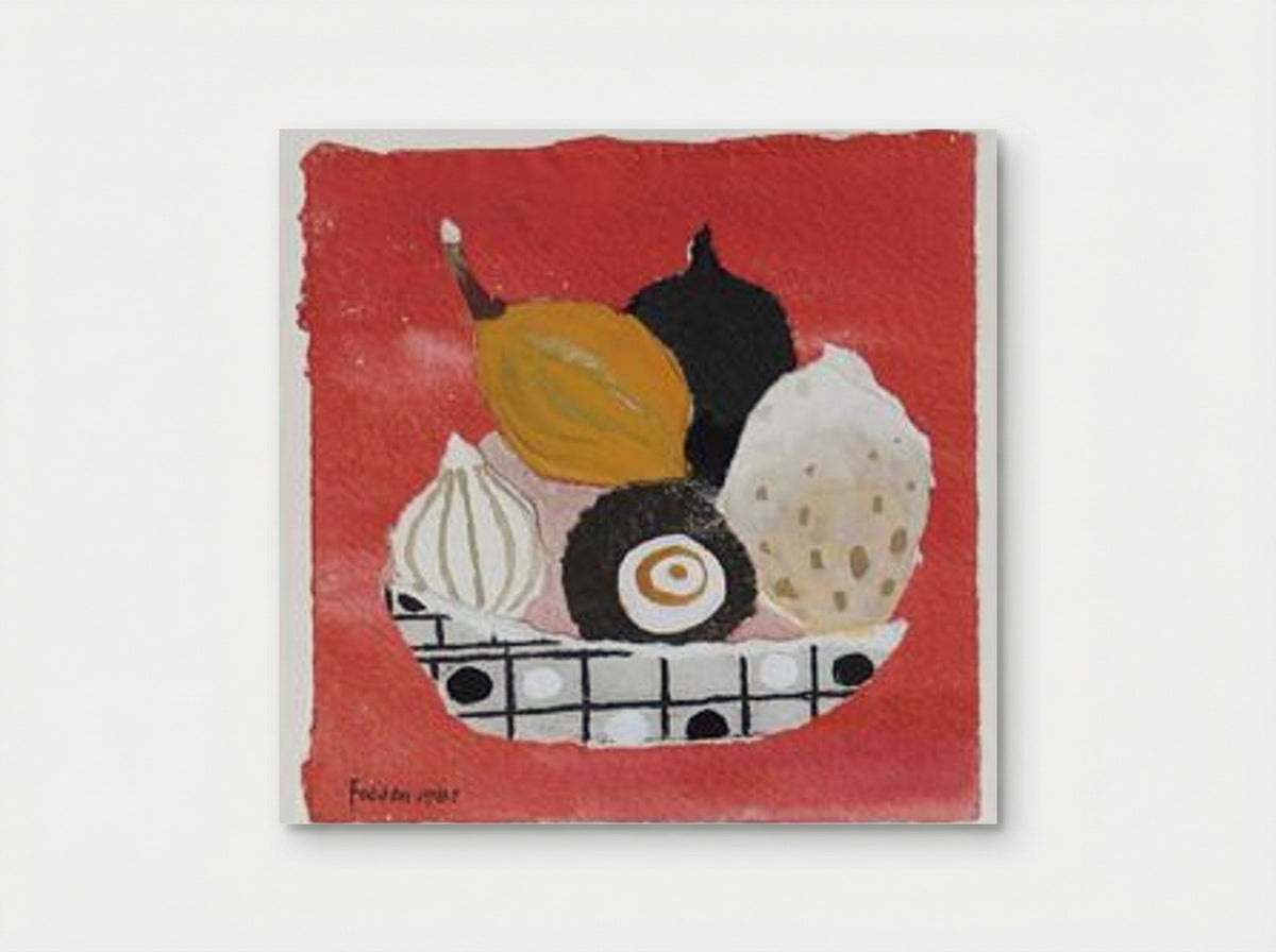 Still Life (Objects in a Checked Bowl) - Mary Fedden - Poster