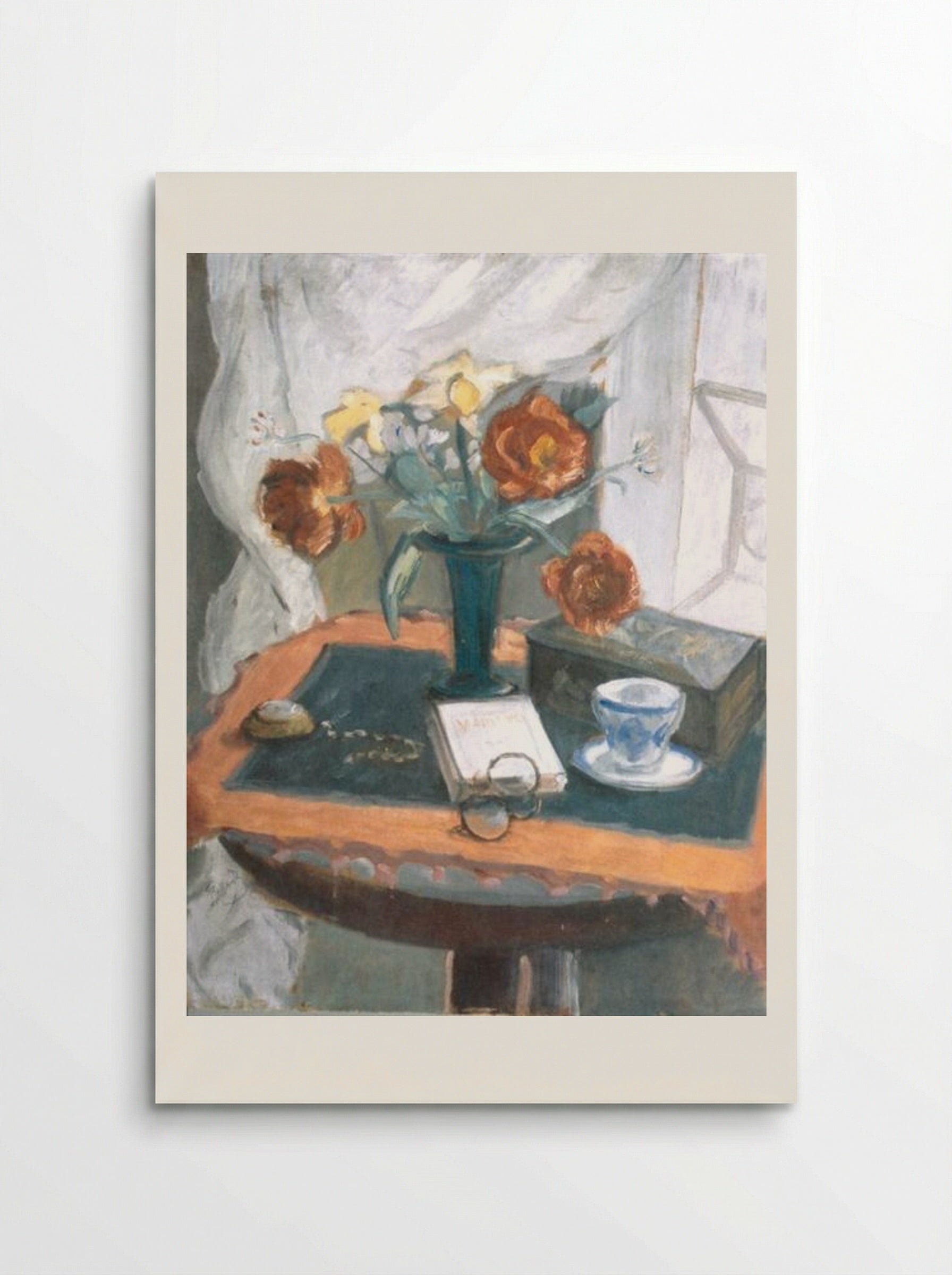 Still Life With Peonies and Clock - Theodor Pallady - Poster