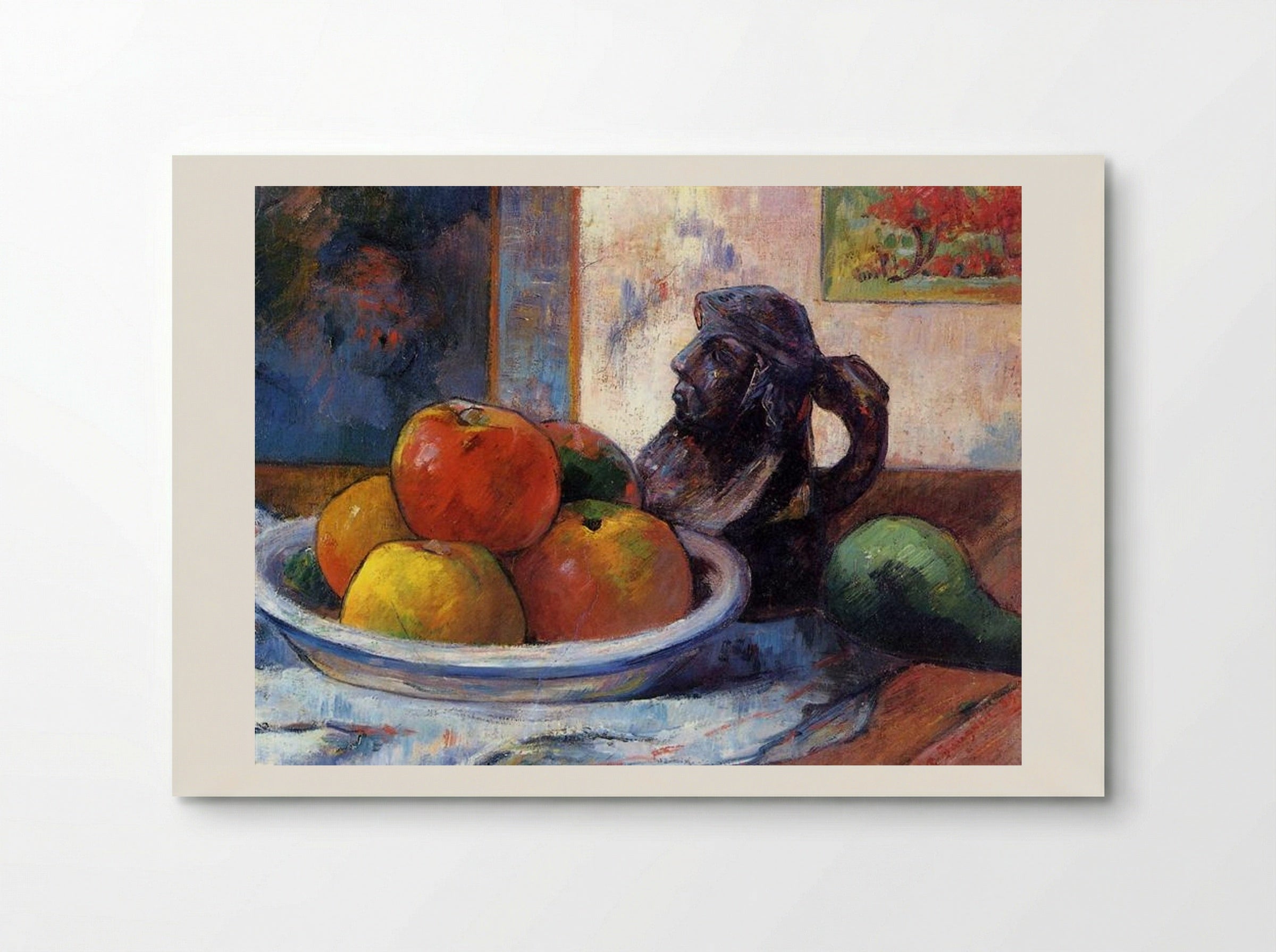 Still Life with Apples, a Pear, and a Ceramic Portrait Jug - Paul Gauguin - Poster