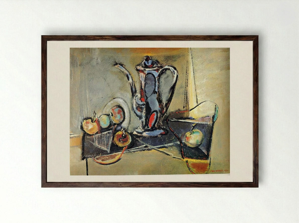 Still Life with Apples - Max Weber - Framed Print Dark Wood