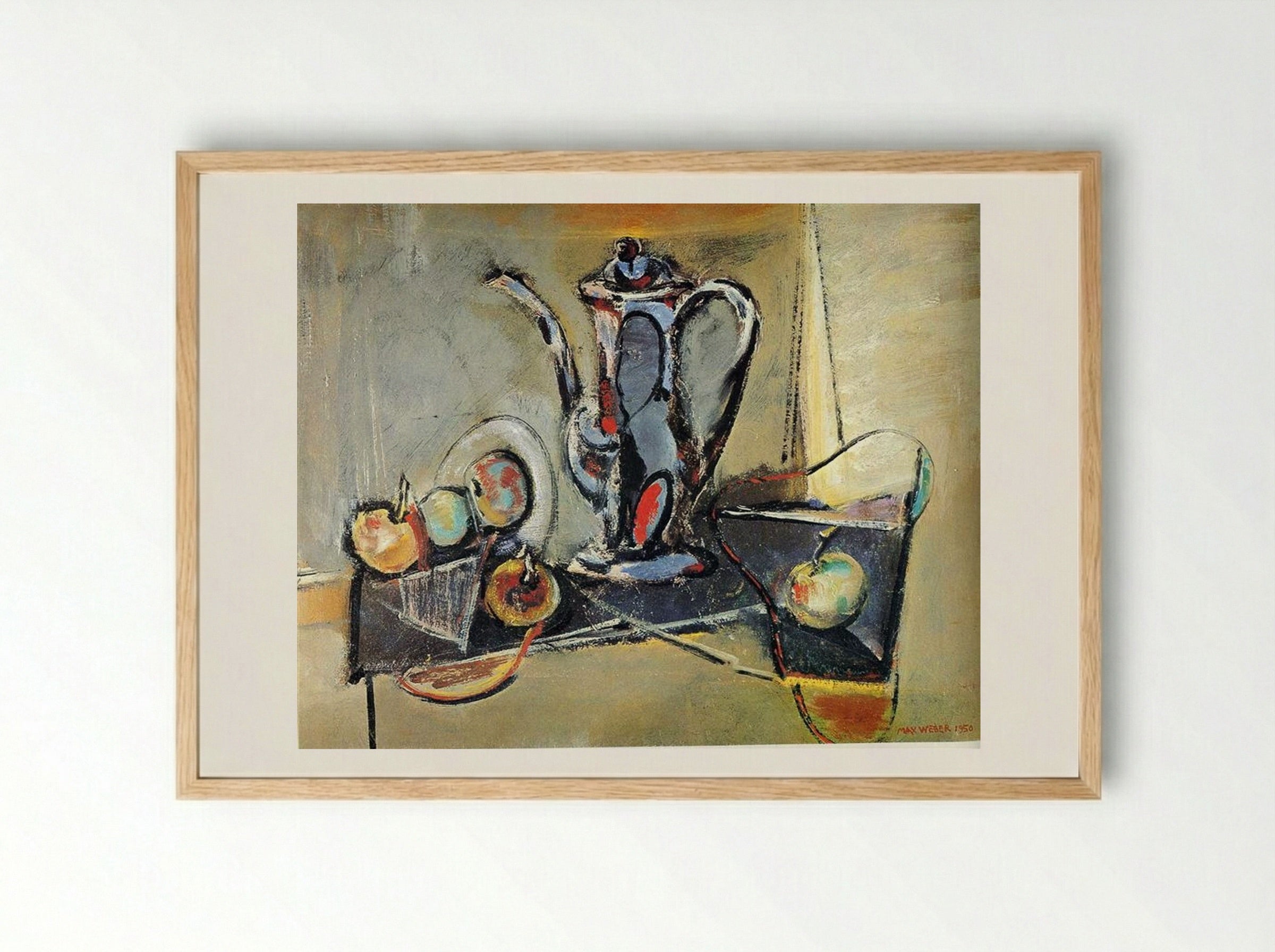 Still Life with Apples - Max Weber - Framed Print Wood