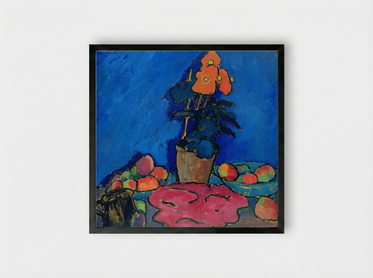 Still Life with Begonia - Alexej von Jawlensky - Framed Print Black