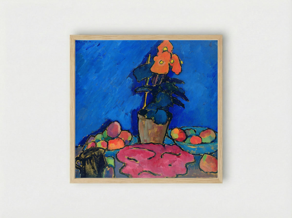 Still Life with Begonia - Alexej von Jawlensky - Framed Print Wood