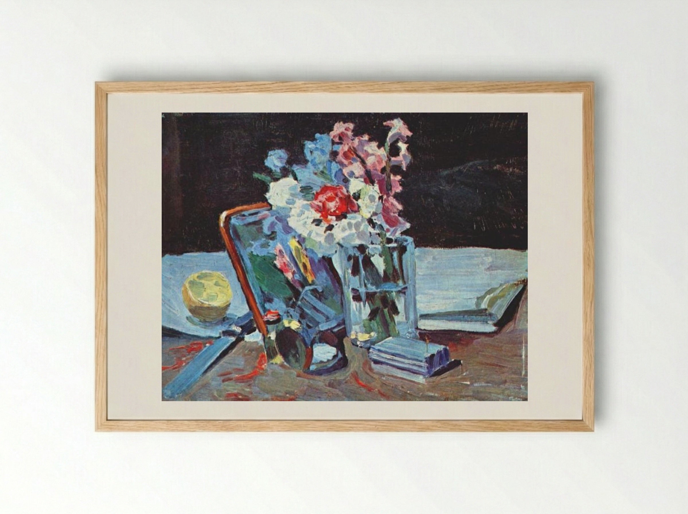 Still Life with Flowers - Victor Borisov-Musatov - Framed Print Wood