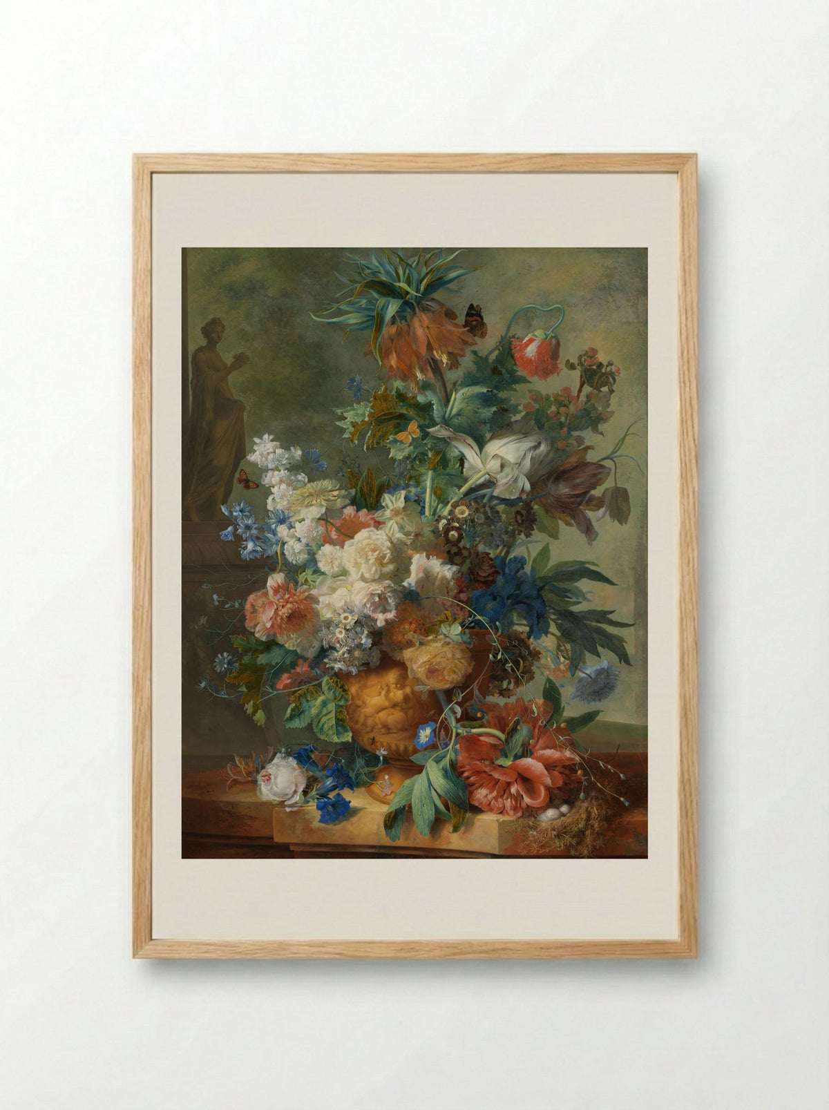 Still Life with Flowers - Jan van Huysum - Framed Print Wood
