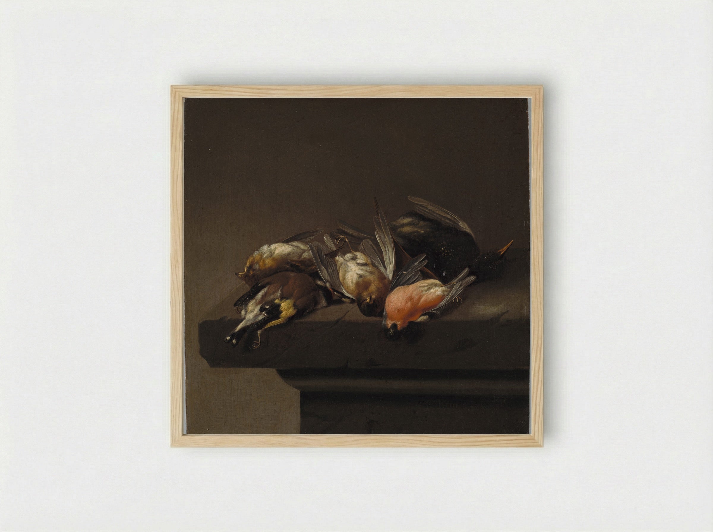 Still Life with Game Birds - Jan Vonck - Framed Print Wood
