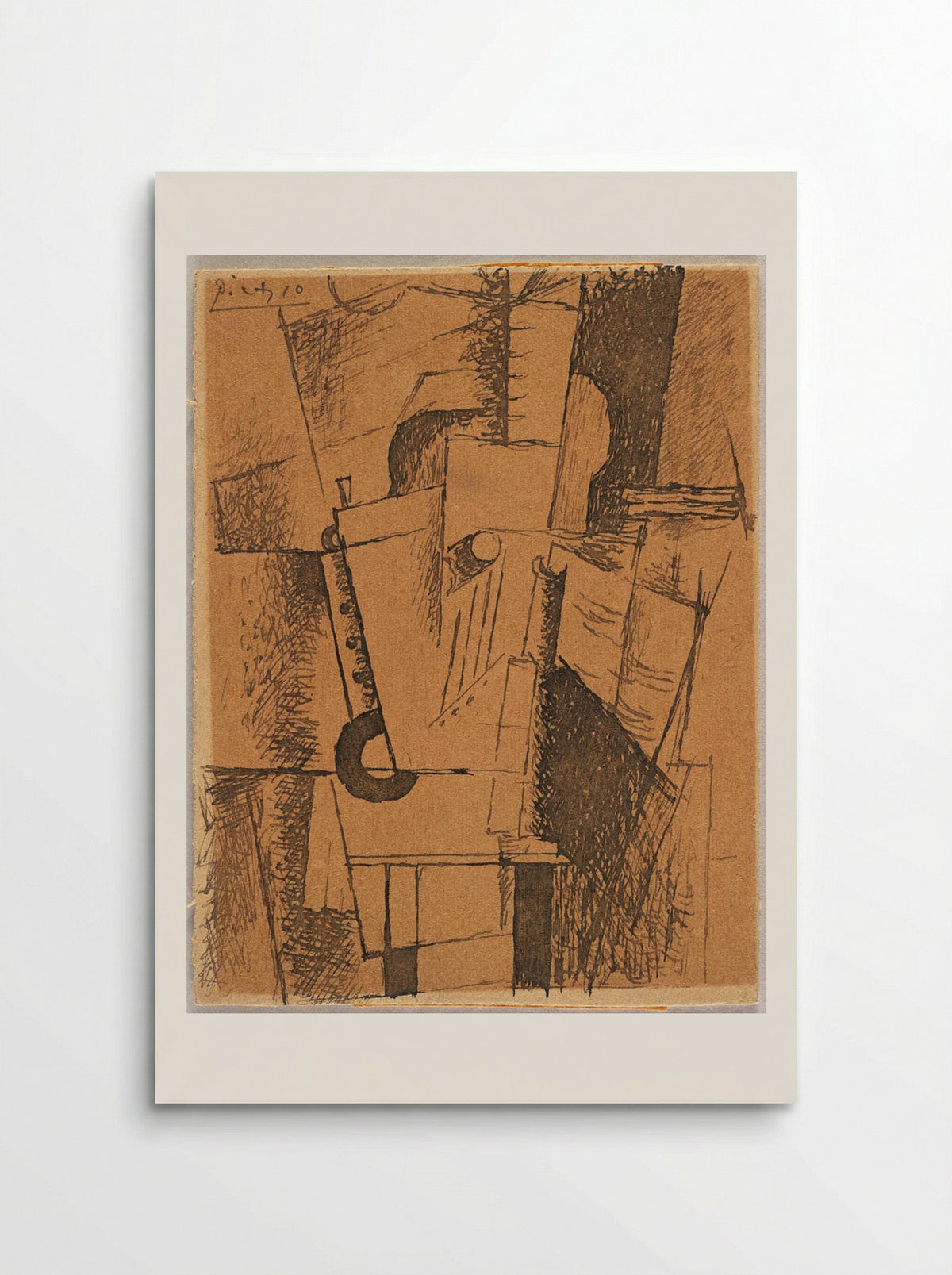 Still Life with Guitar, Clarinet, Bottle and Sheet Music - Pablo Picasso - Poster