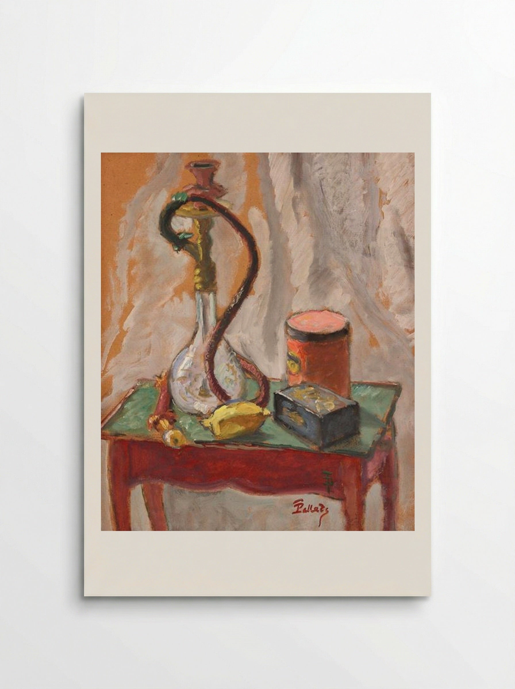 Still Life with Hubble-Bubble and Boxes - Theodor Pallady - Poster
