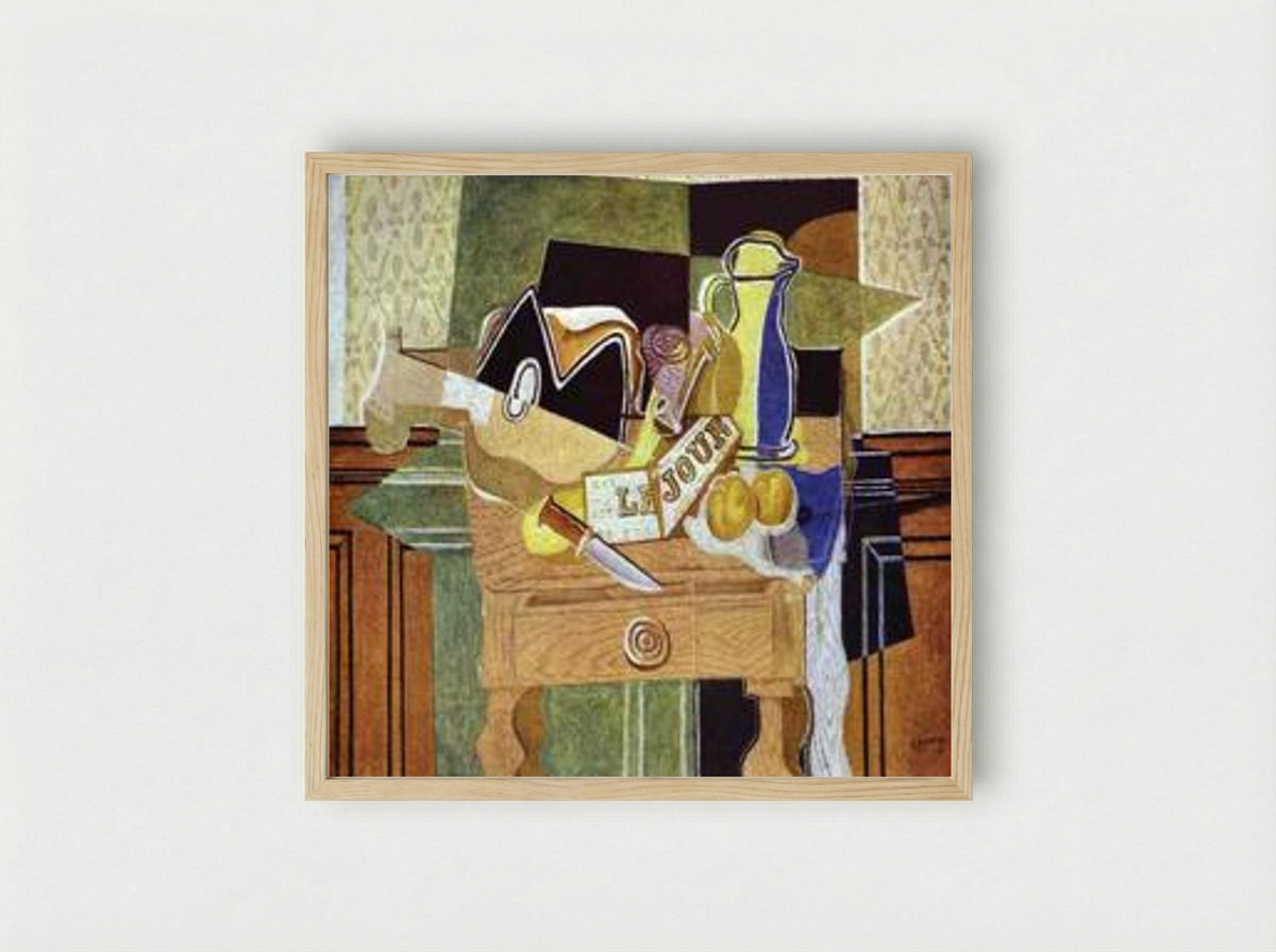 Still Life with Le Jour - Georges Braque - Framed Print Wood