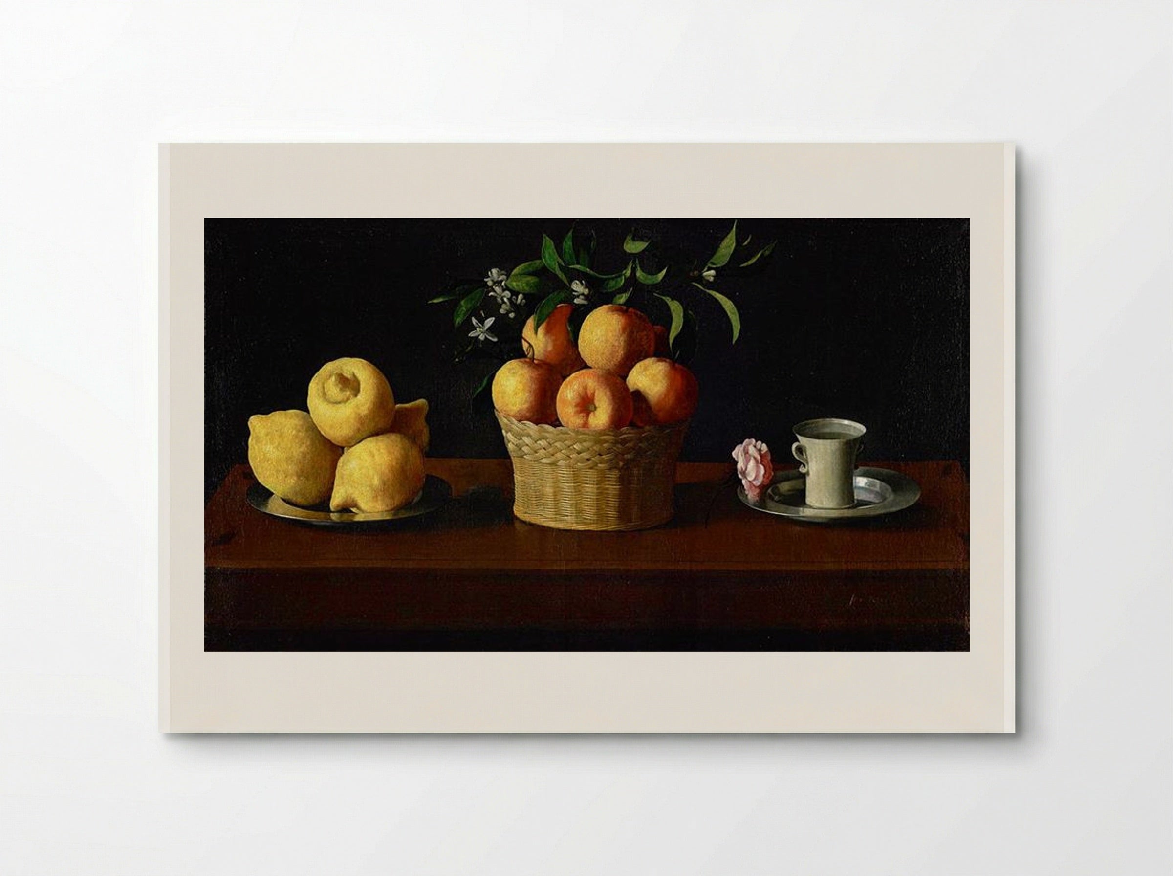 Still Life with Lemons, Oranges and a Rose - Francisco de Zurbarán - Poster