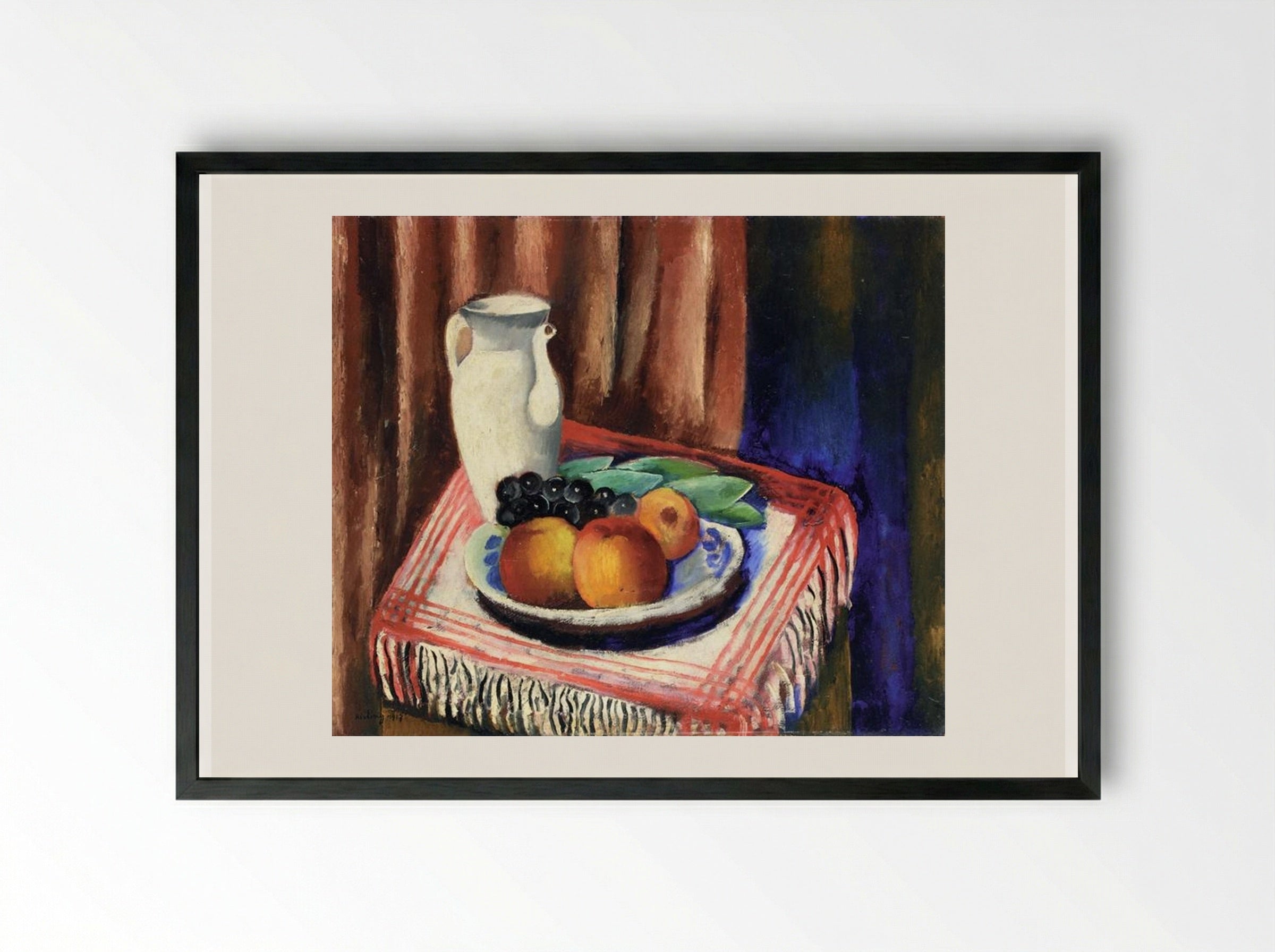 Still Life with Lemons - Moïse Kisling - Framed Print Black