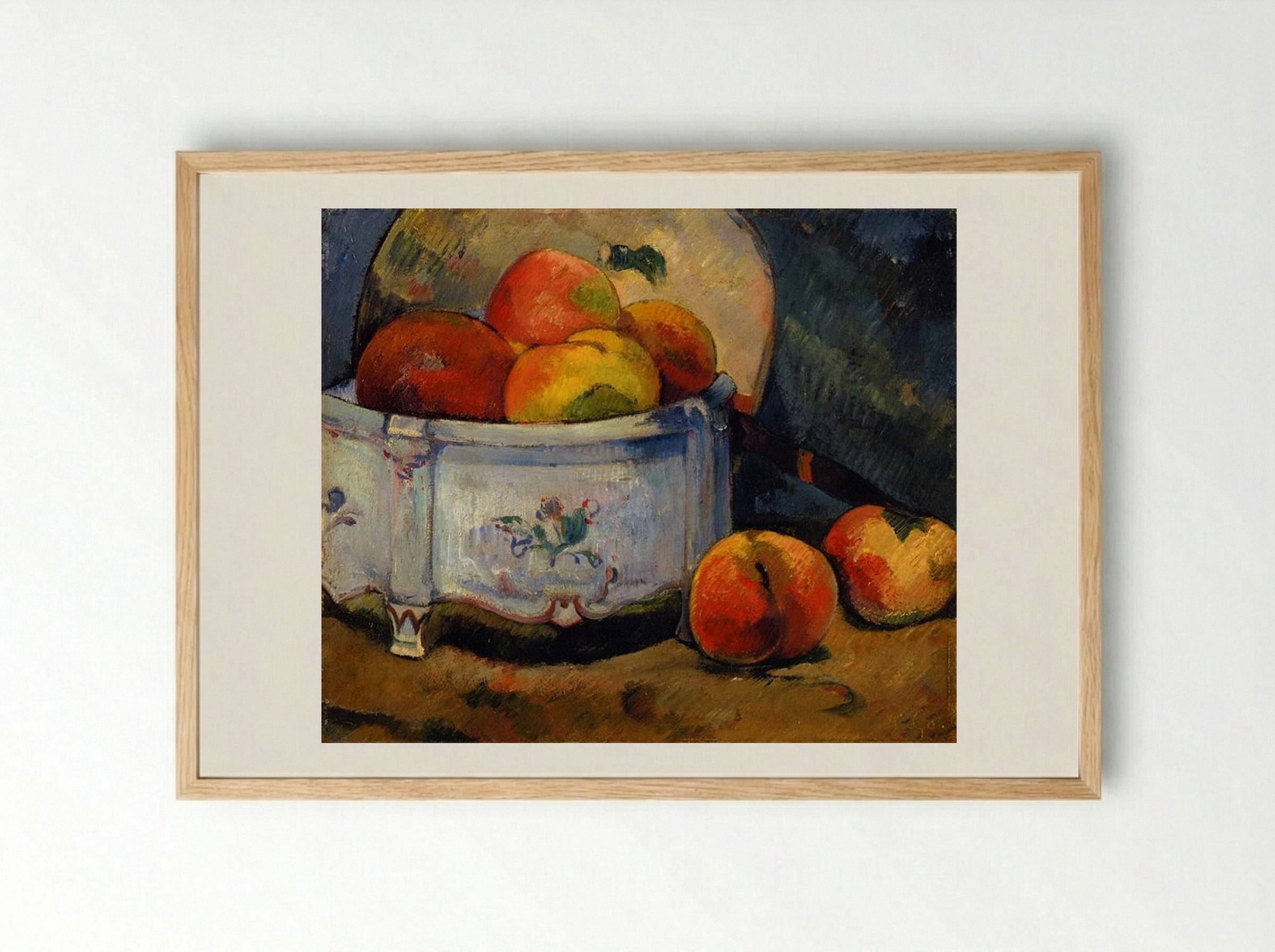 Still Life with Peaches - Paul Gauguin - Framed Print Wood