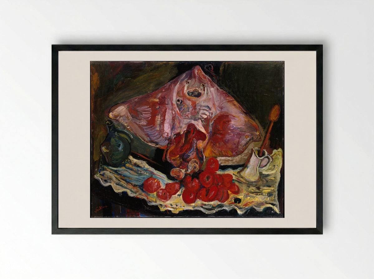 Still Life with Rayfish - Chaïm Soutine - Framed Print Black