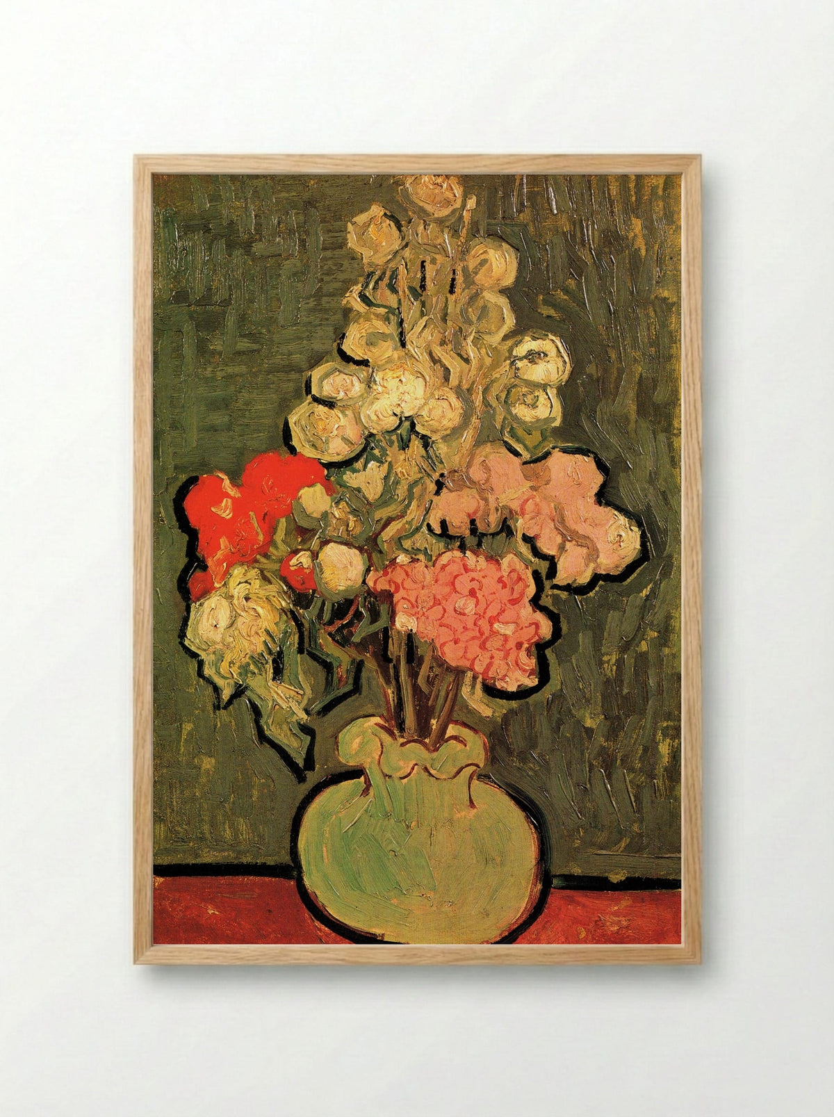Still Life with Rose-Mallows - Vincent van Gogh - Framed Print Wood