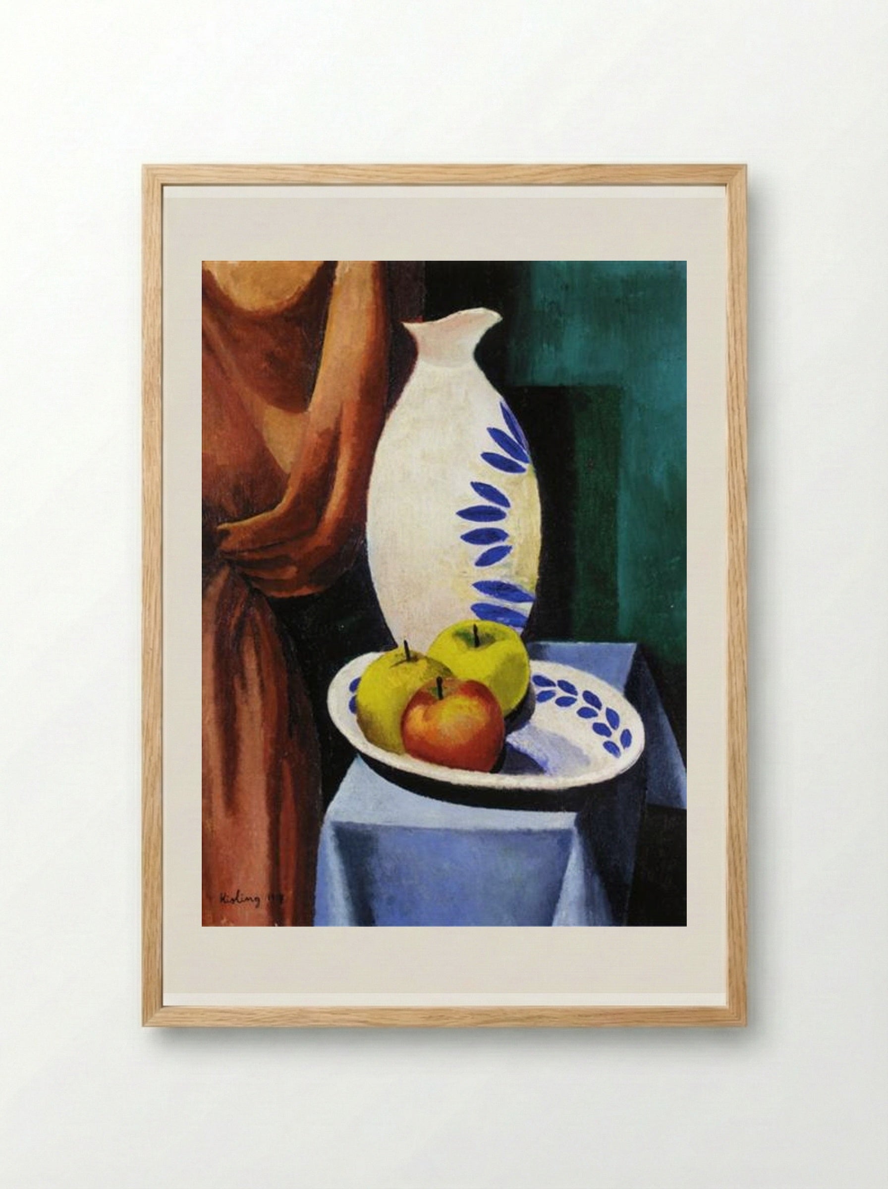 Still Life with White Pitcher - Moïse Kisling - Framed Print Wood