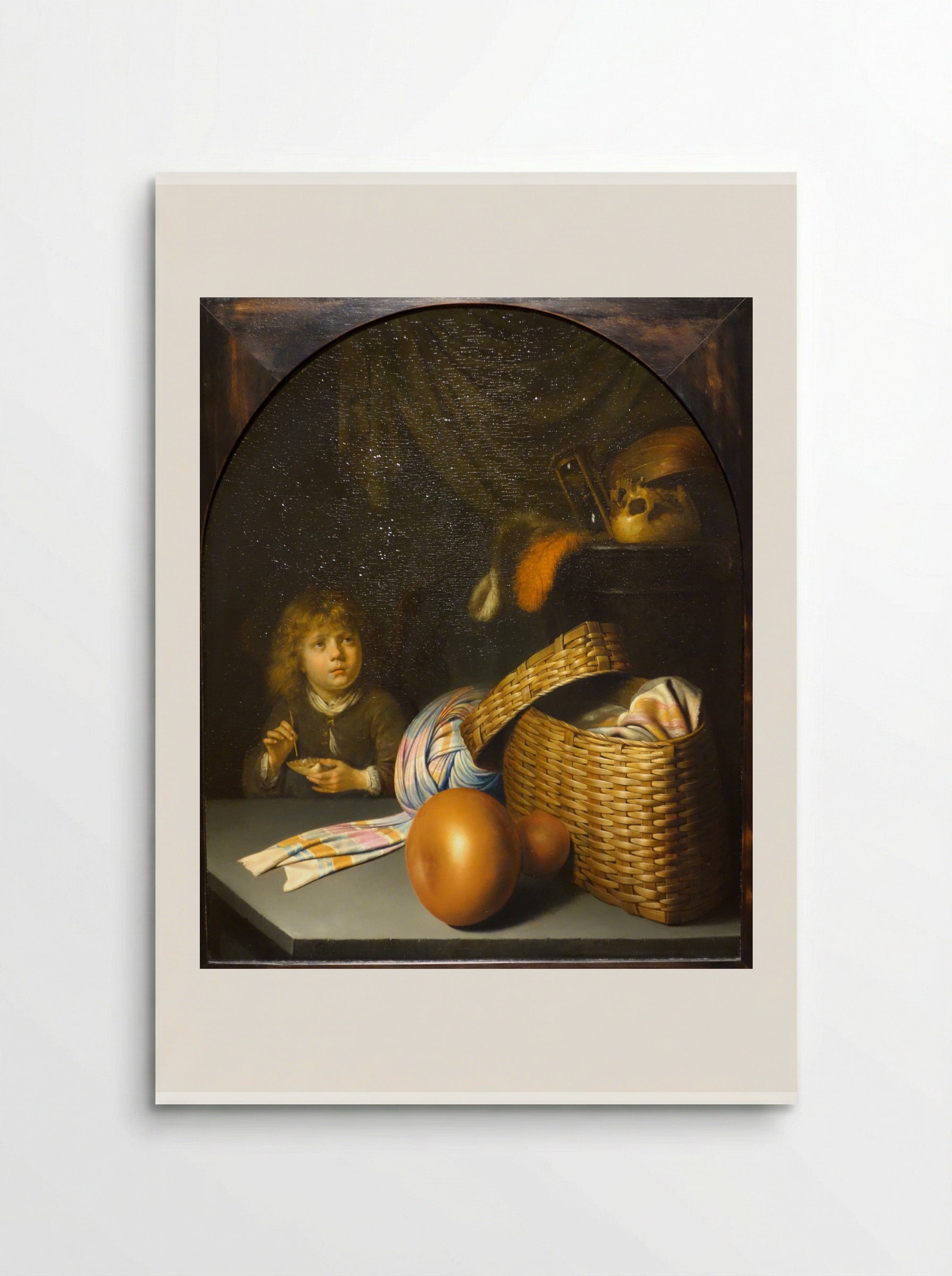 Still Life with a Boy Blowing Soap Bubbles - Gerrit Dou - Poster