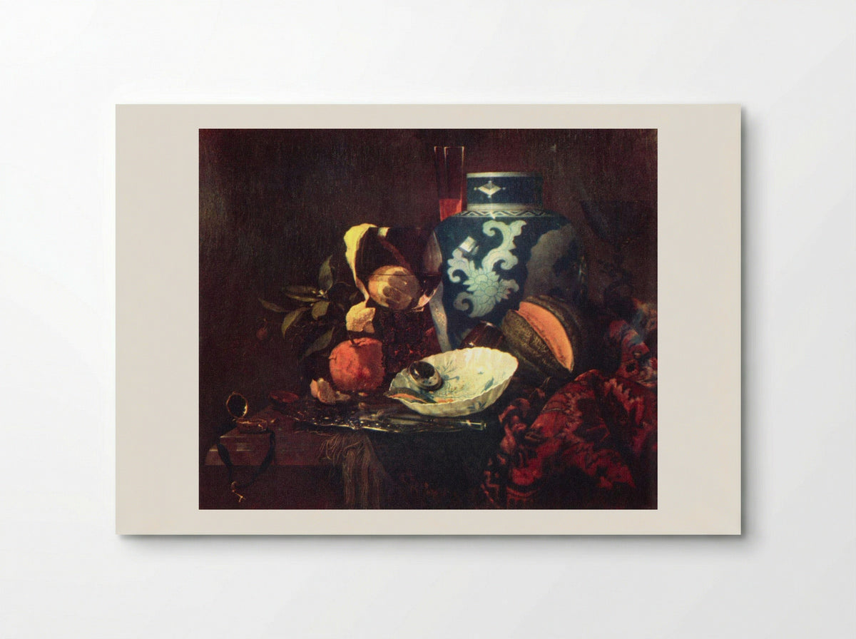 Still Life with a Chinese Porcelain Jar - Willem Kalf - Poster