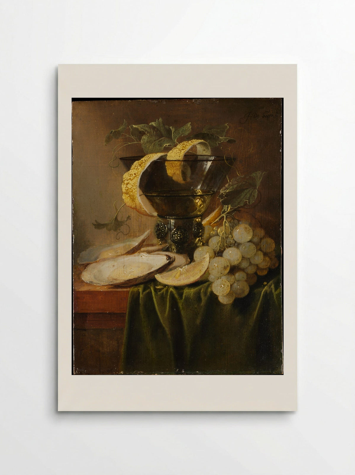 Still Life with a Glass and Oysters - Jan Davidsz de Heem - Poster