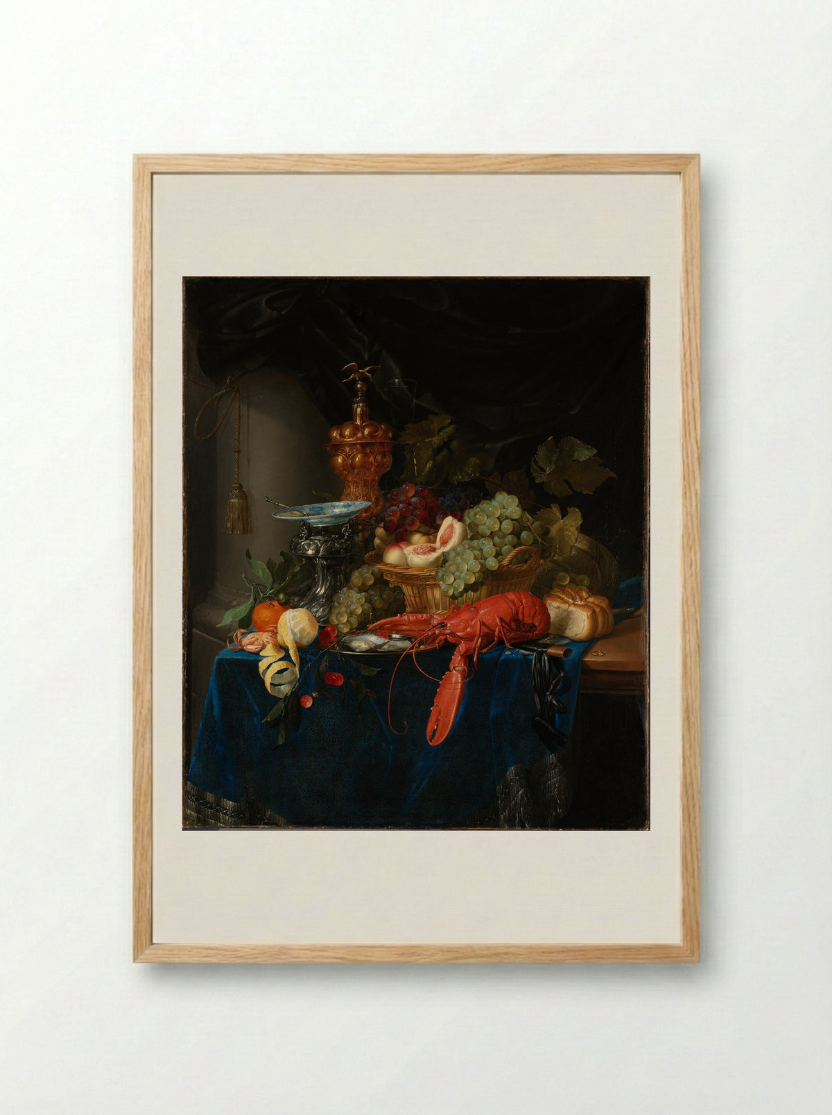 Still Life with a Golden Goblet - Pieter de Ring - Framed Print Wood