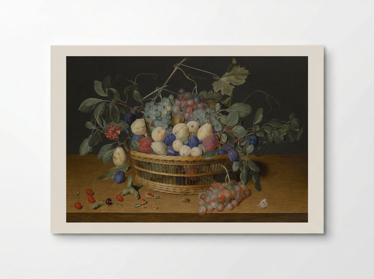 Still Life: A Basket of Grapes and Other Fruit - Jacob van Hulsdonck - Poster