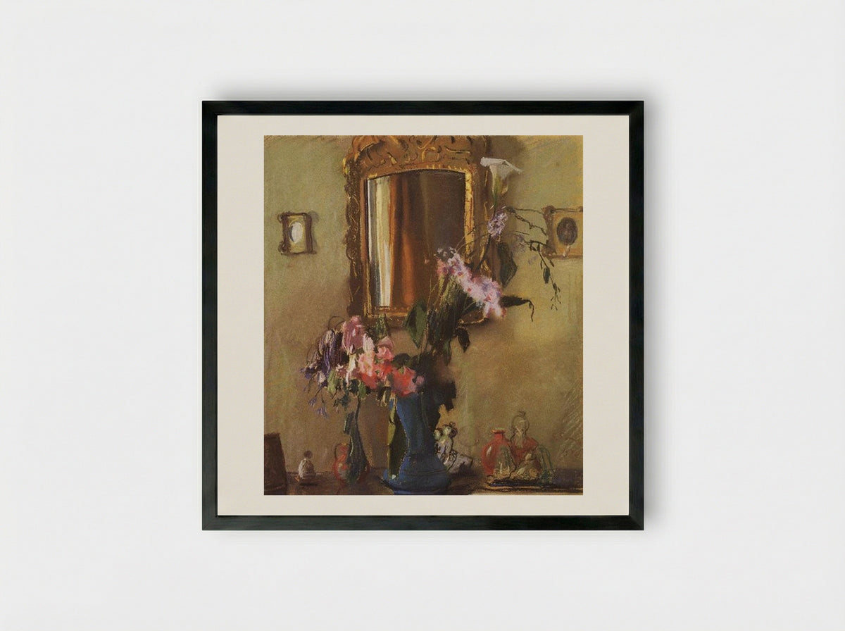 Still Life. Interior - Konstantin Somov - Framed Print Black