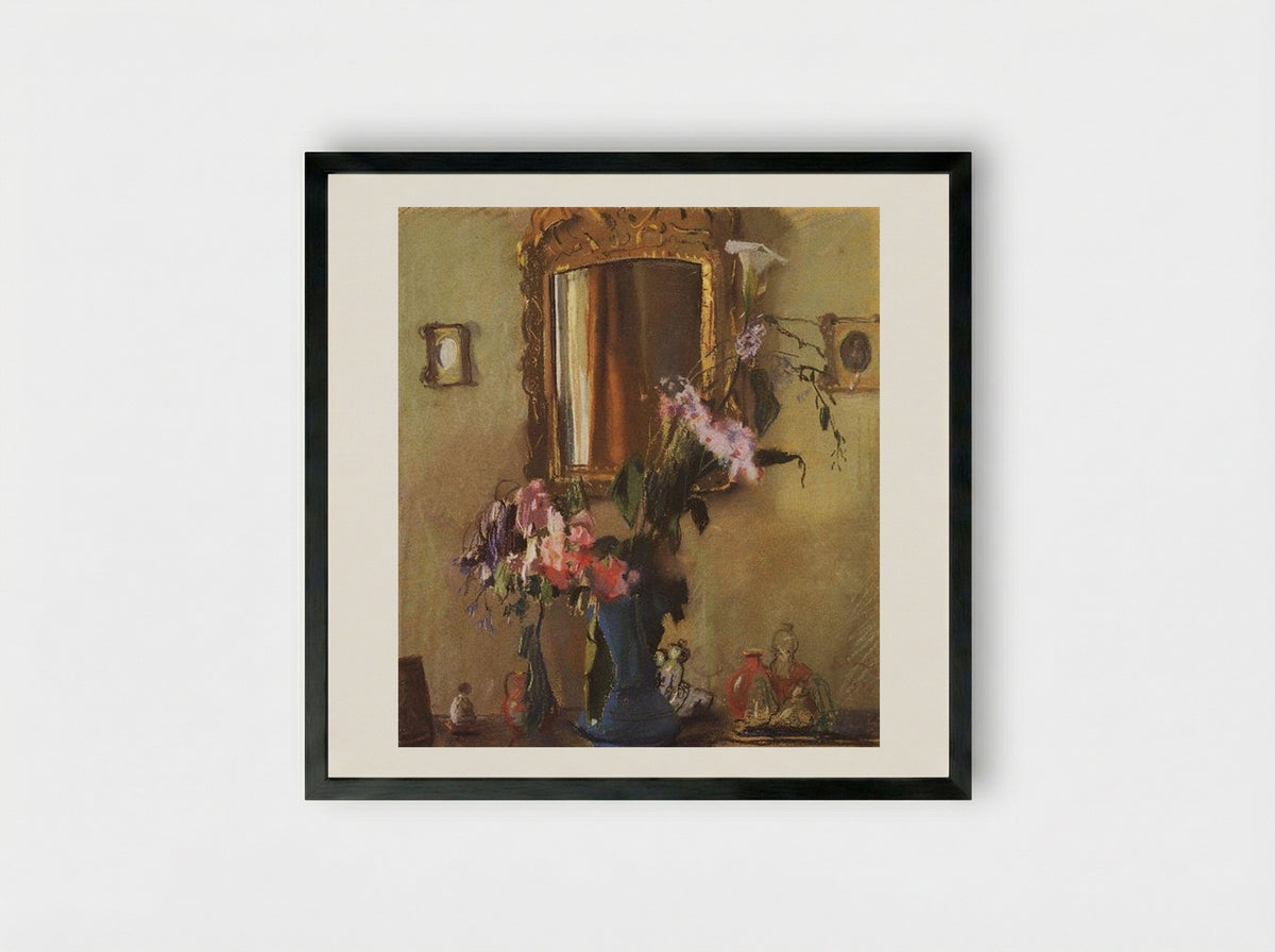 Still Life. Interior - Konstantin Somov - Framed Print Black
