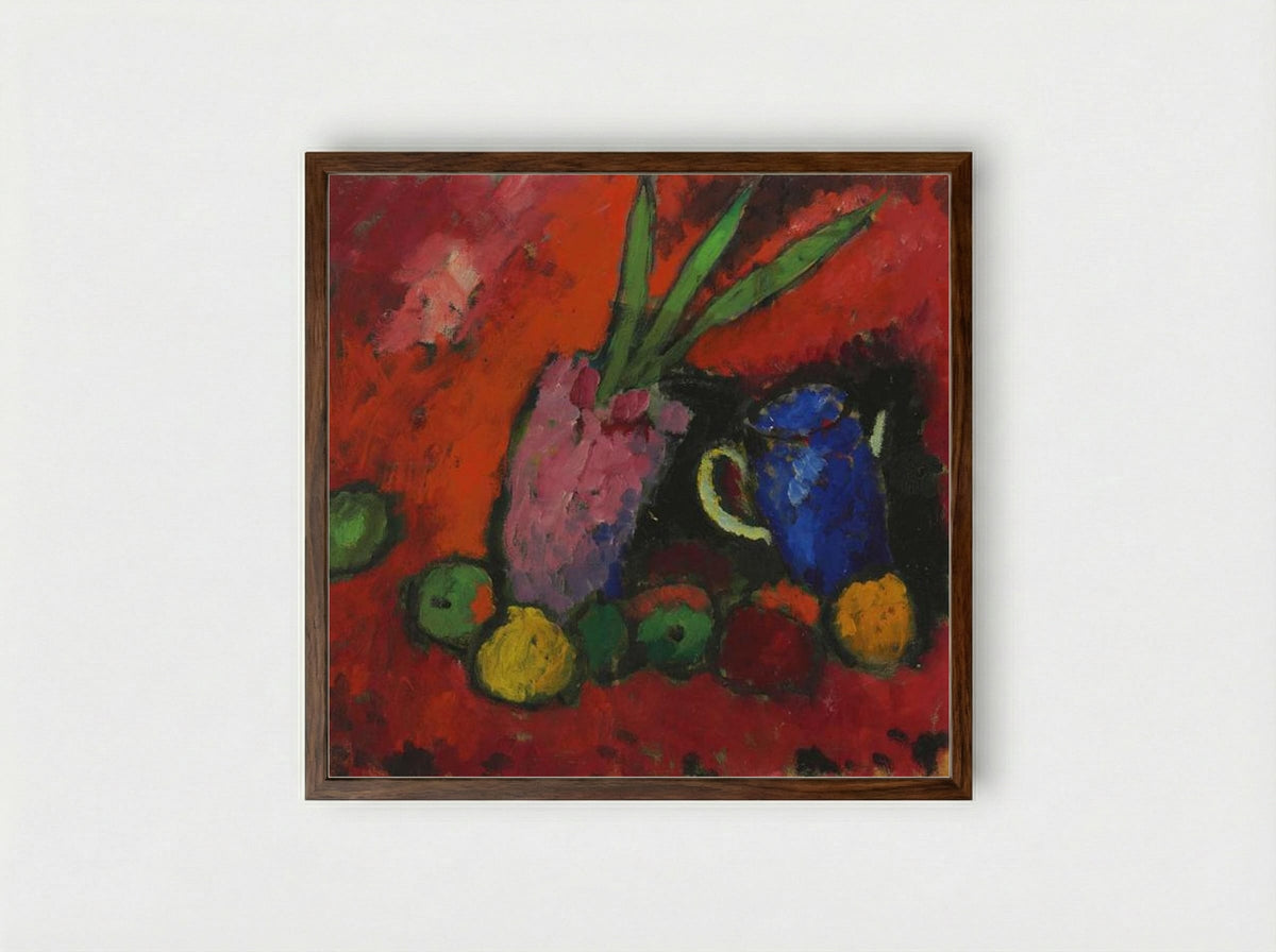 Still Life - Alexej von Jawlensky - Framed Print Dark Wood