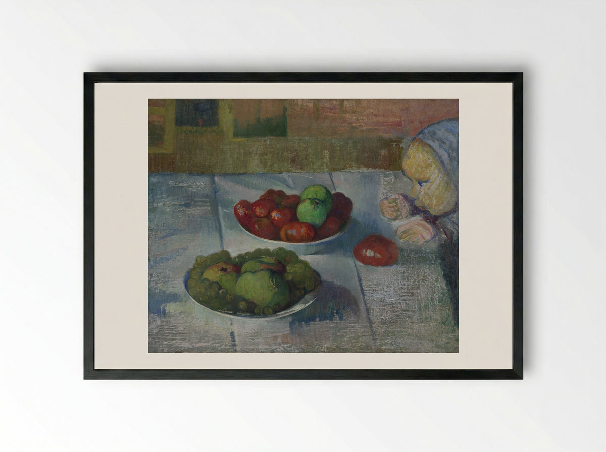 Still life with a profile of Mimi - Meijer de Haan - Framed Print Black