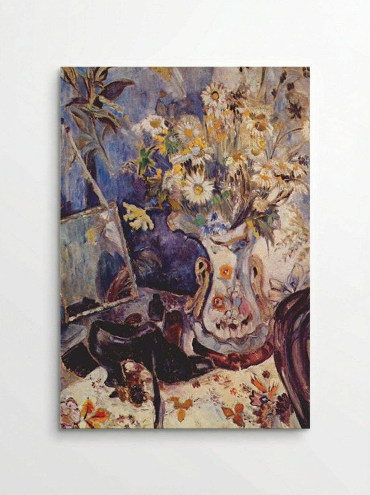 Still life with shoe and mirror - Natalia Goncharova - Poster