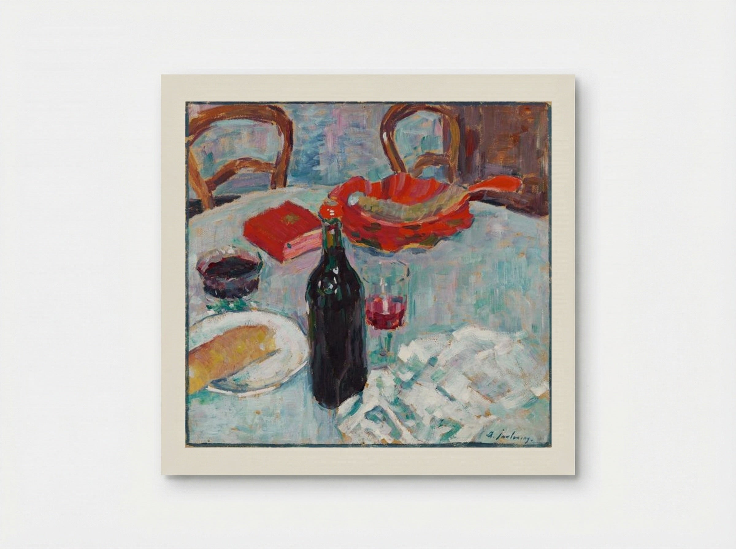 Stilleben mit Weinflasche - Alexej von Jawlensky - Poster