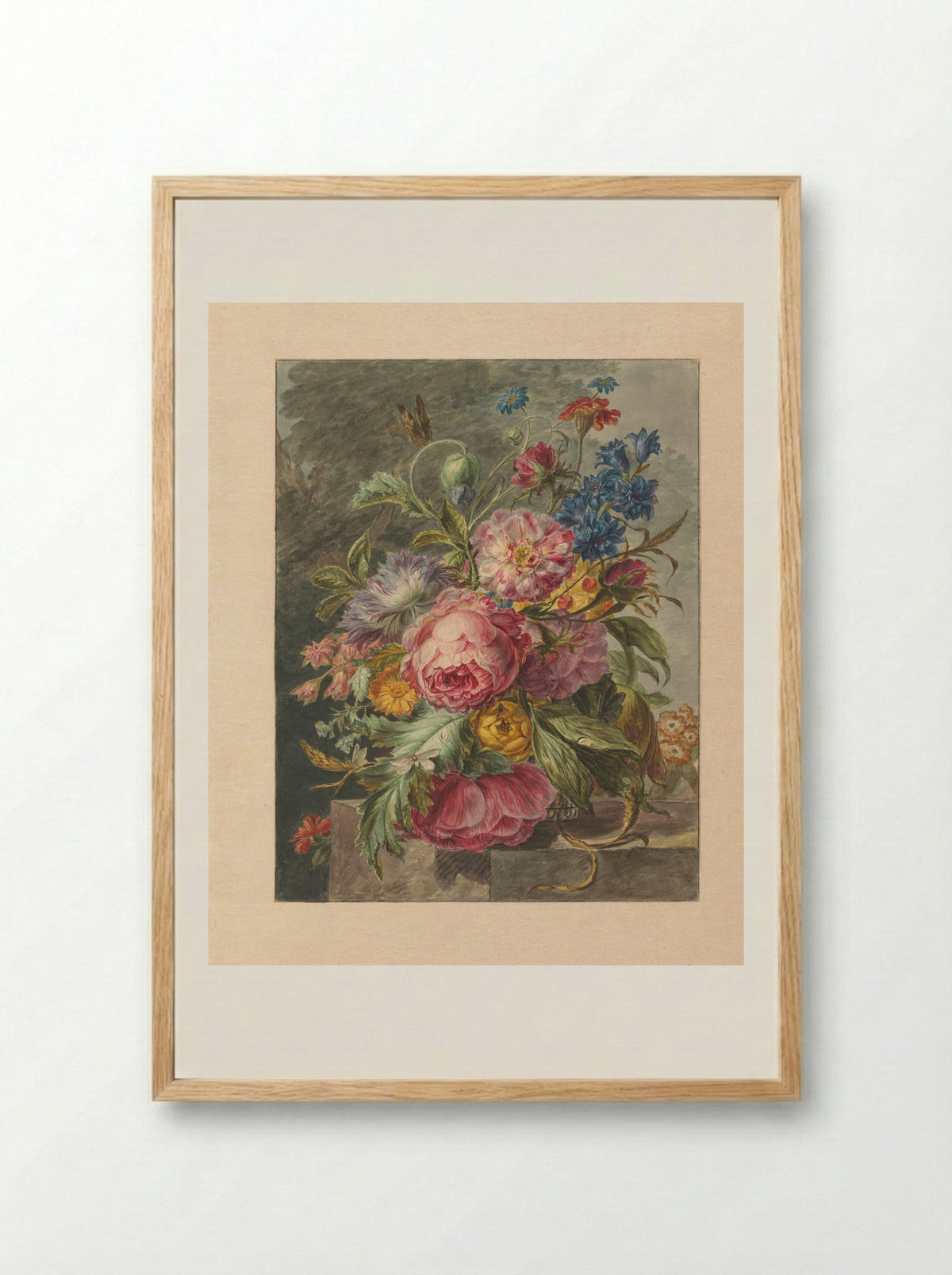 Stilleven met bloemen - Jan Evert Morel (I) - Framed Print Wood