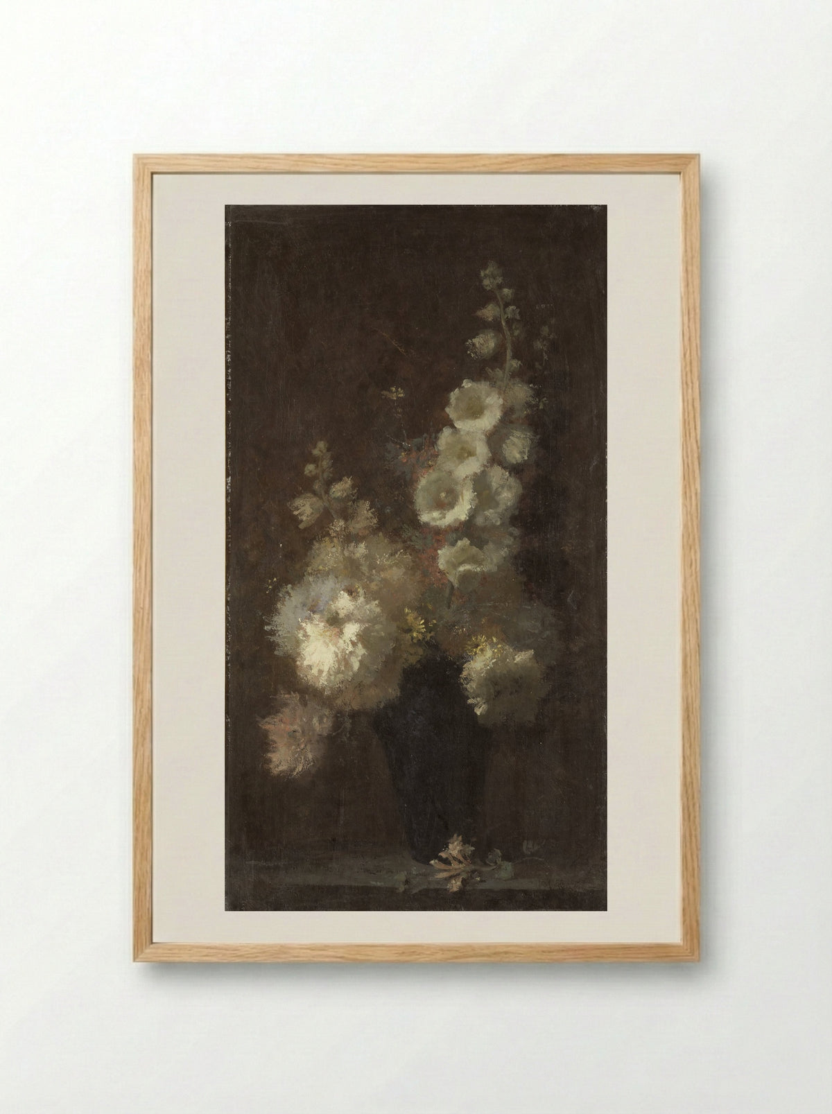 Stilleven met bloemen - Auguste Jouve - Framed Print Wood