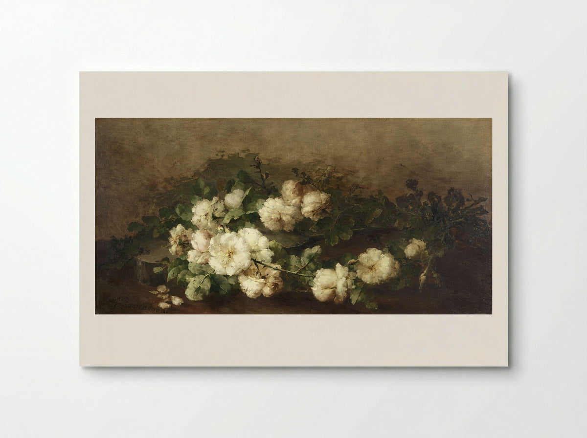 Stilleven met gitaar en rozen - Margaretha Roosenboom - Poster