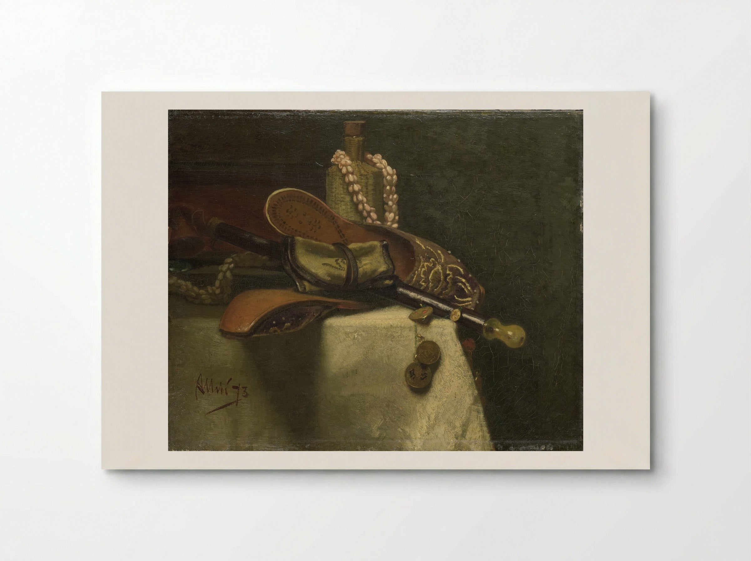 Stilleven met oosterse muilen - August Allebé - Poster