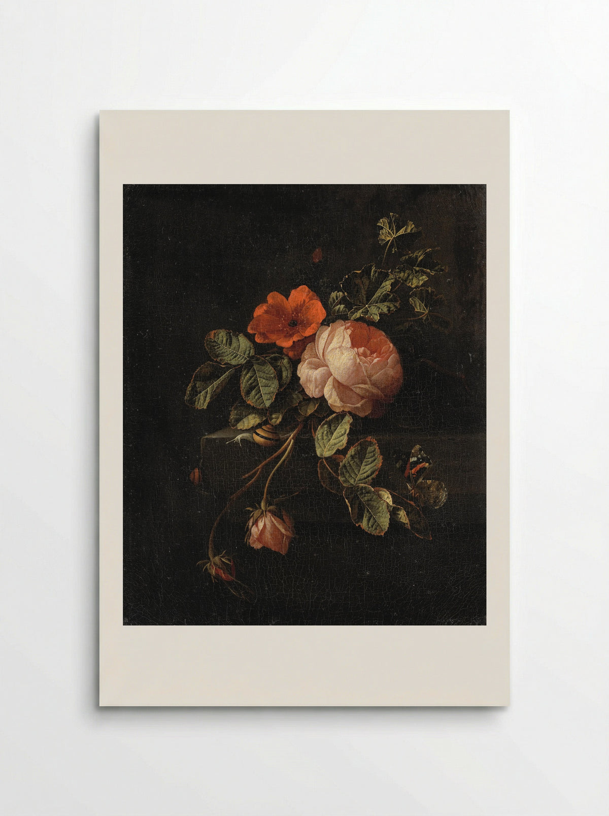 Stilleven met rozen - Elias van den Broeck - Poster
