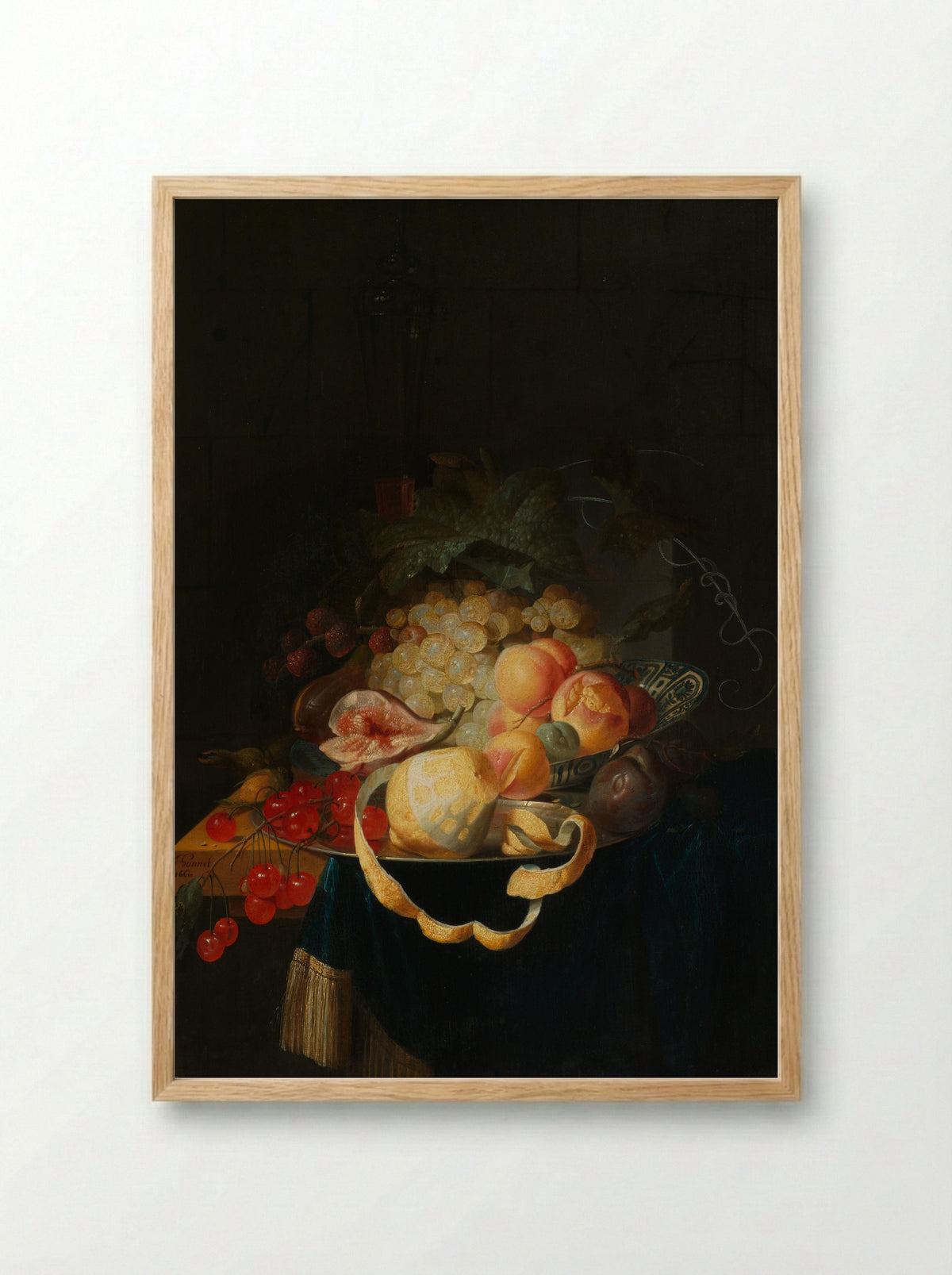 Stilleven met vruchten - Johannes Hannot - Framed Print Wood