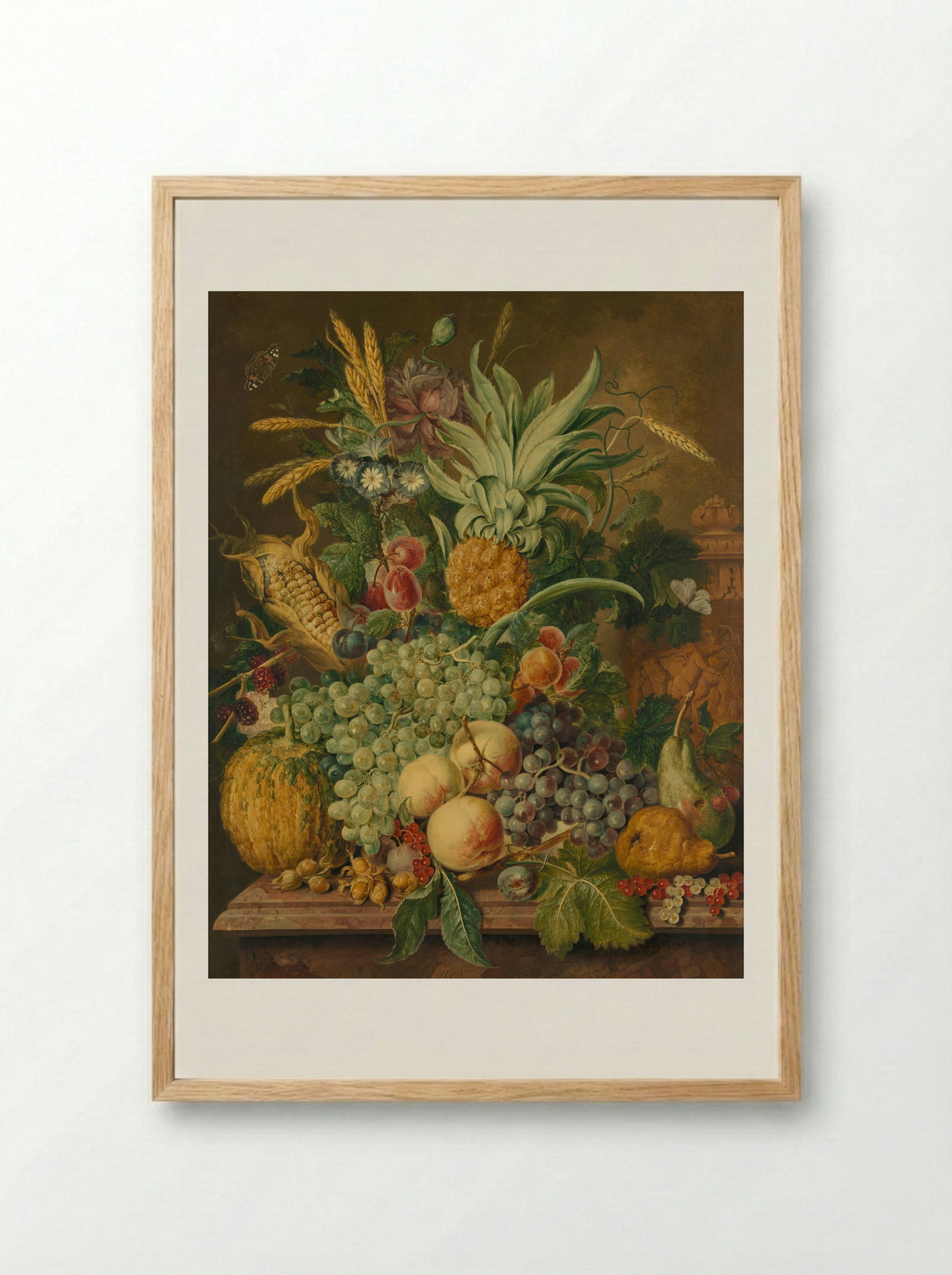 Stilleven met vruchten - Jacobus Linthorst - Framed Print Wood
