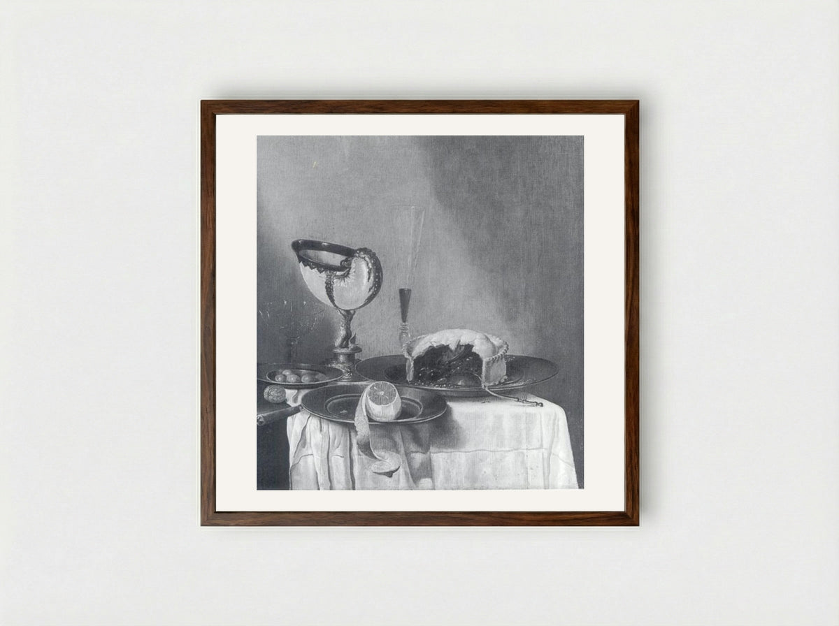 Stilleven - Gerret Willemsz. Heda - Framed Print Dark Wood