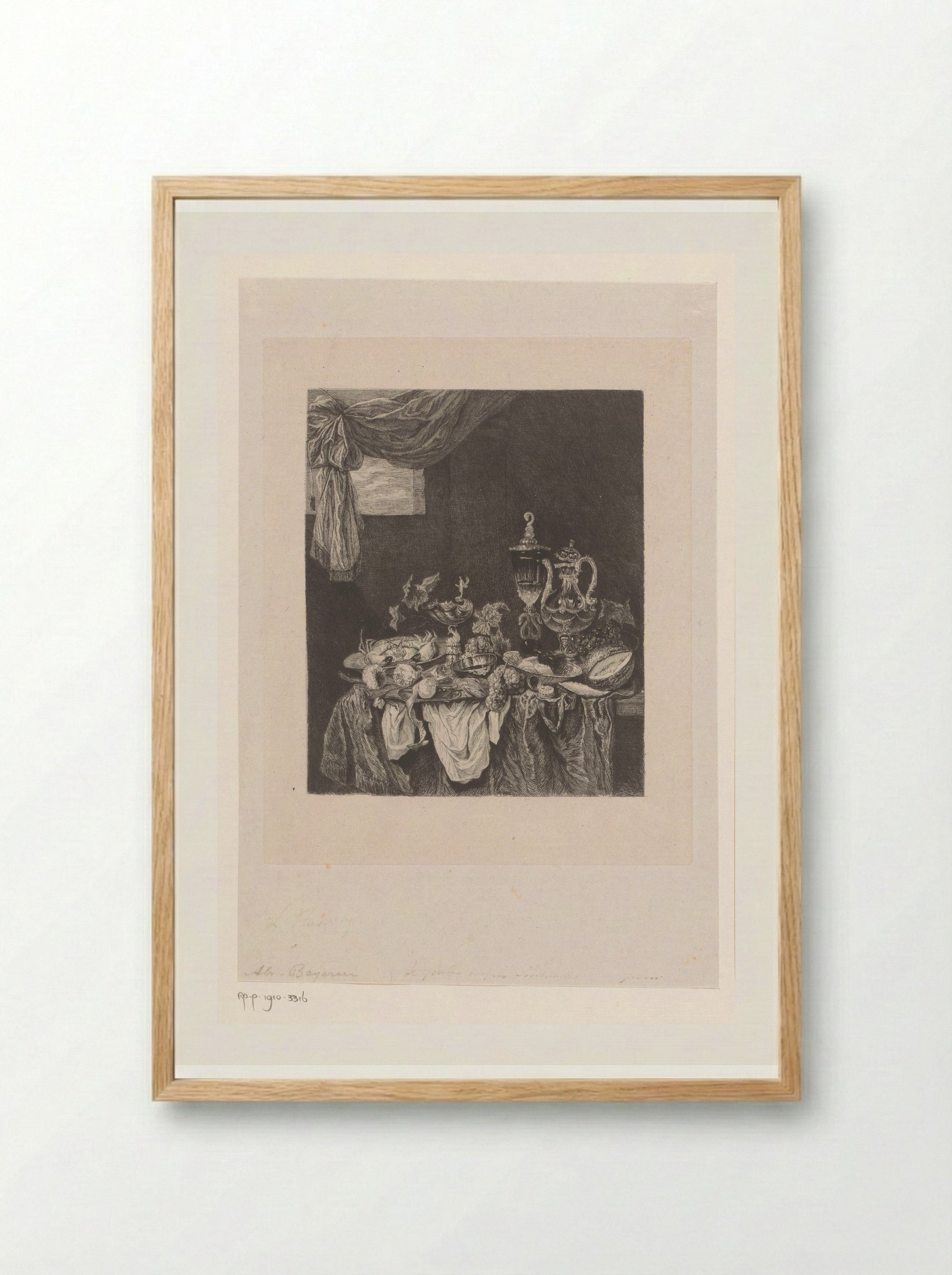 Stilleven - Léopold Flameng - Framed Print Wood
