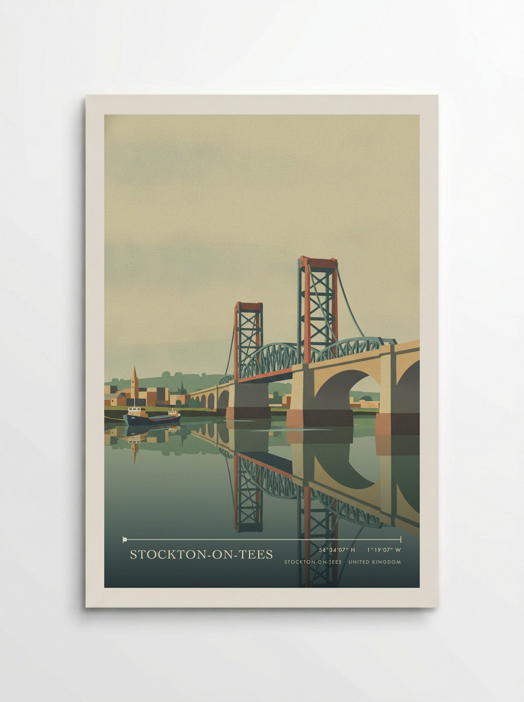 Stockton-on-Tees United Kingdom Travel Poster - Poster