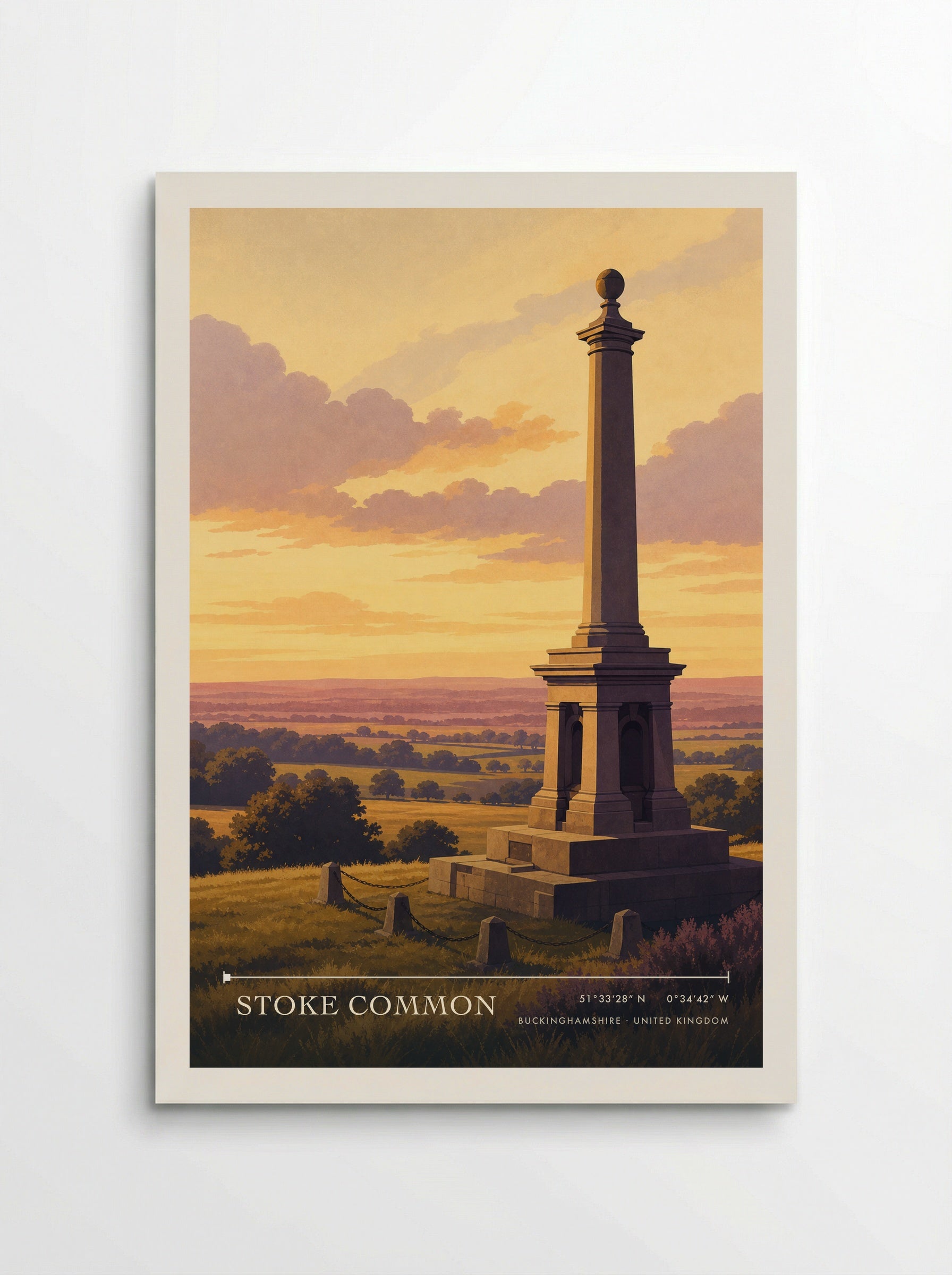Stoke Common Buckinghamshire United Kingdom Travel Poster - Poster