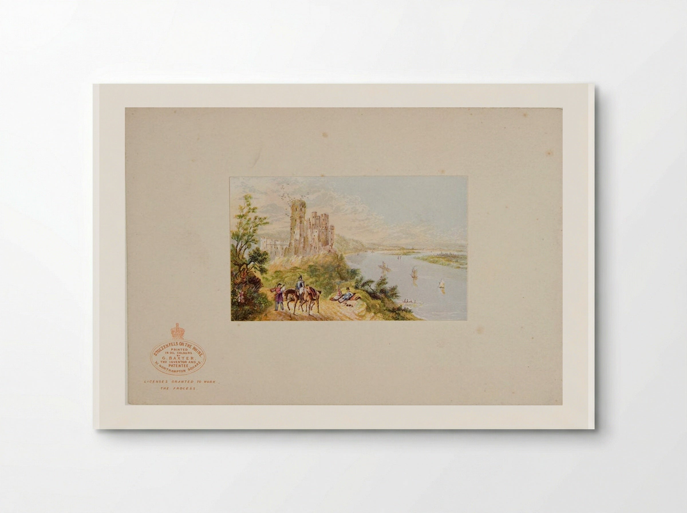 Stolzenfels on the Rhine - George Baxter - Poster