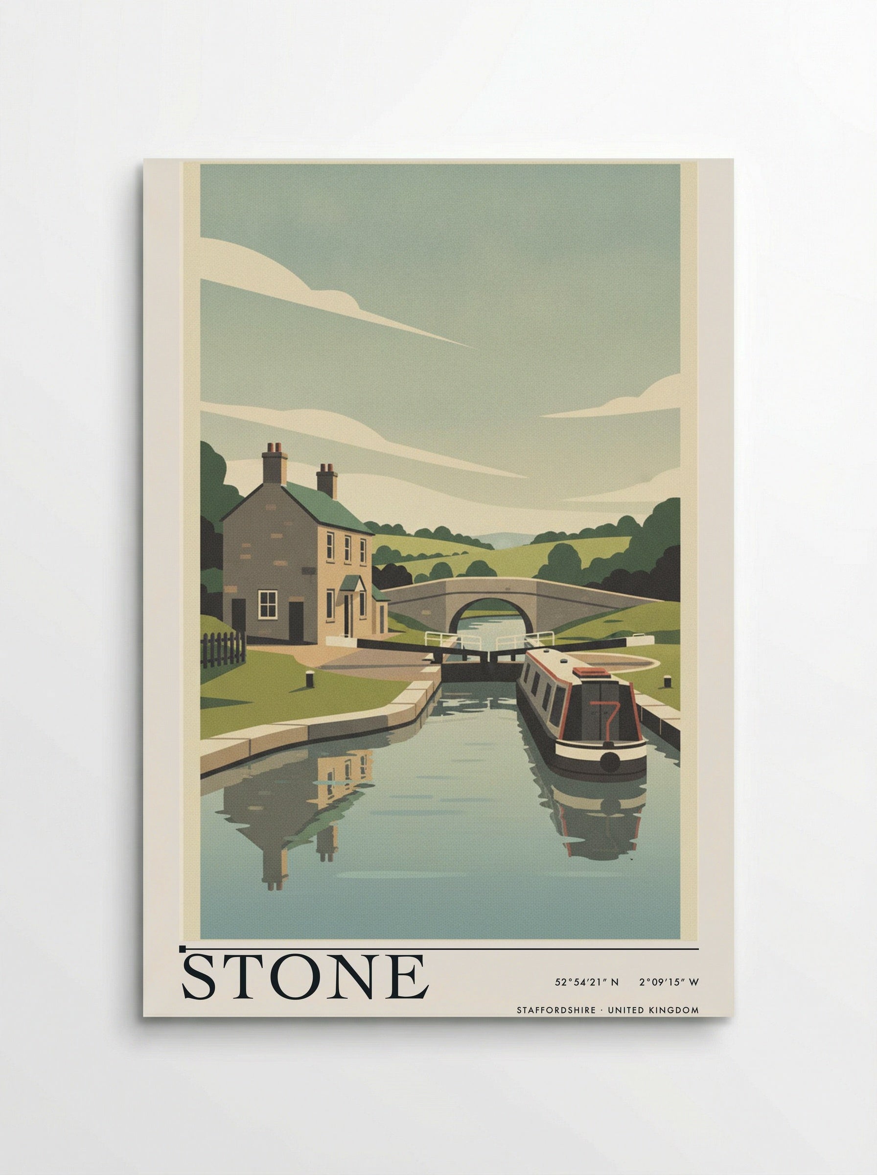Stone Staffordshire United Kingdom Travel Poster - Poster